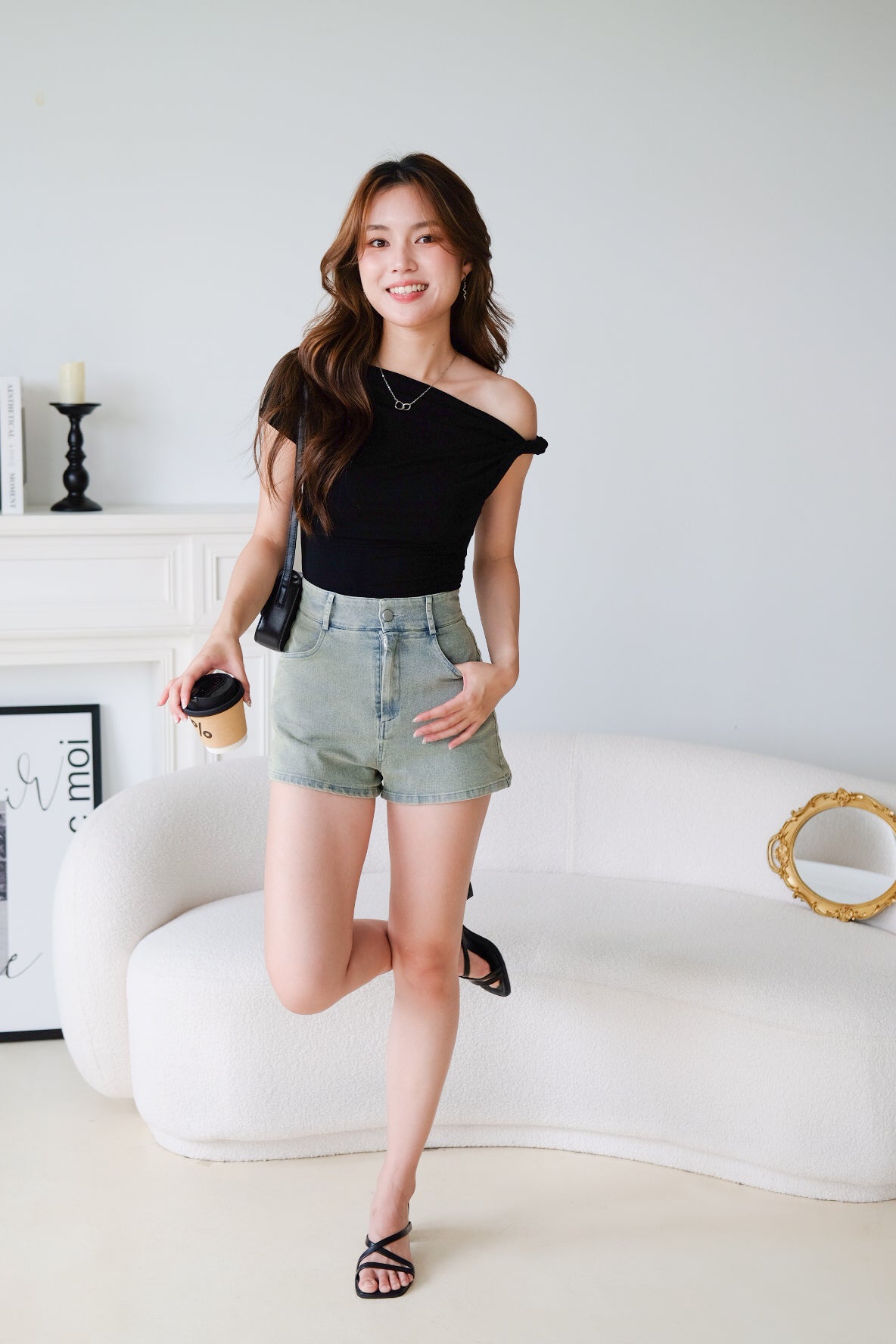 Felice Twist Toga Top (Black)
