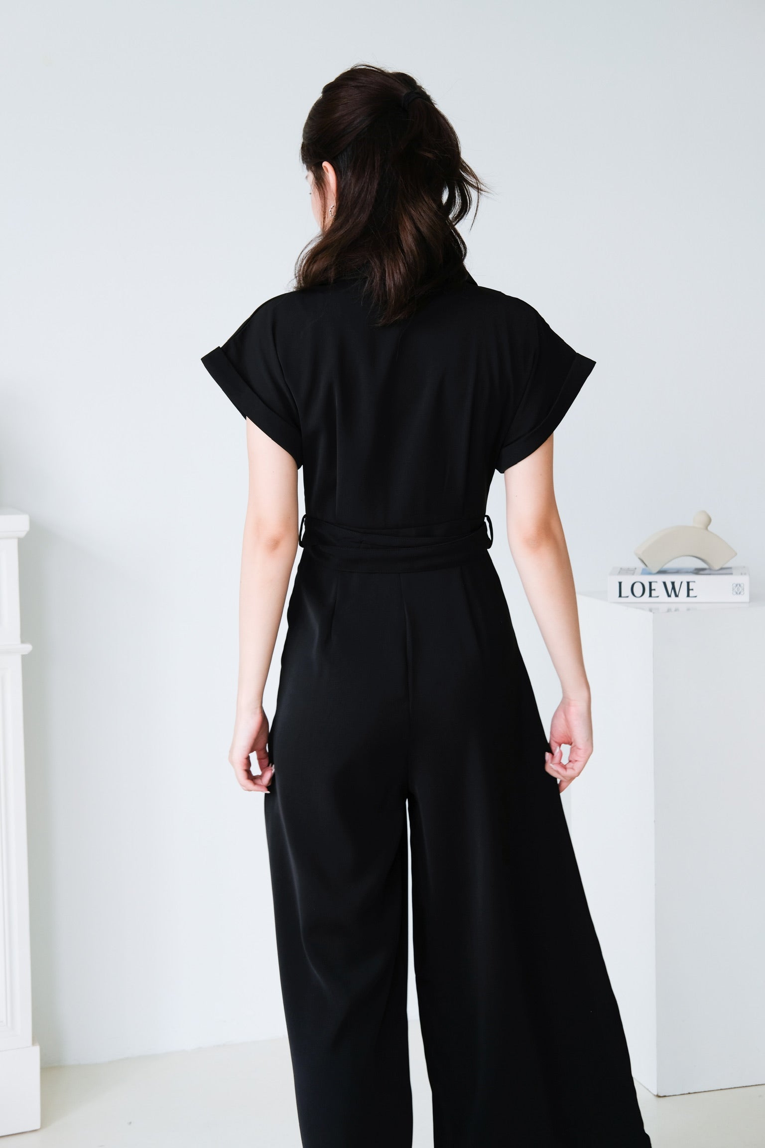 Simone Straight Leg Jumpsuit (Black)