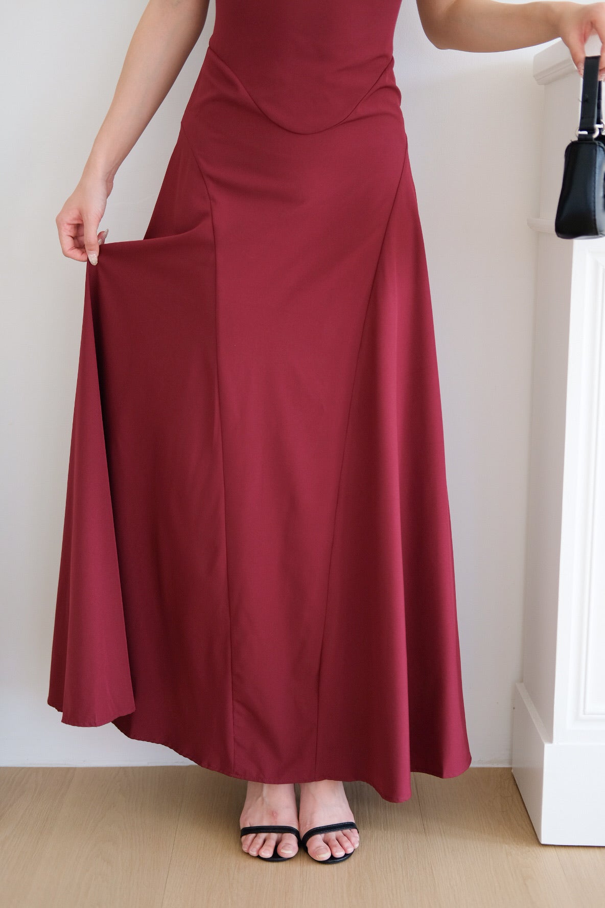 Edelynn Skater Maxi Dress (Wine)