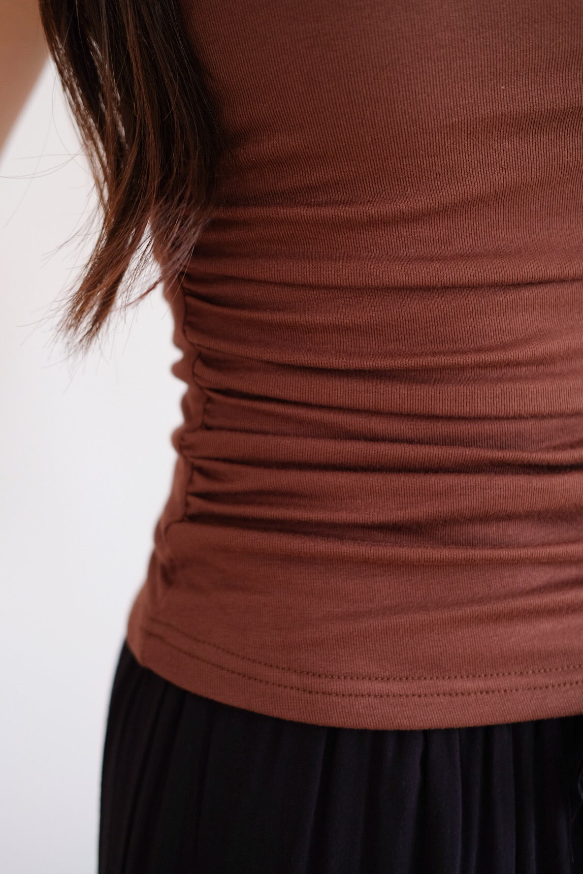 Sabrina Soft Sculpted Top (Mocha) [ETA 9 Jul]