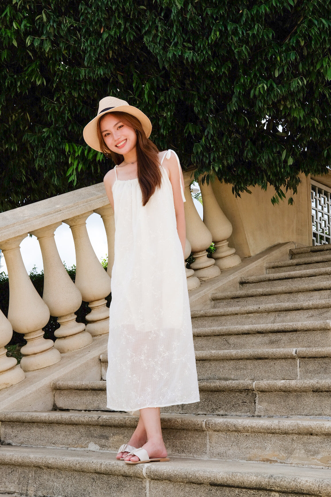 May Vacay Loose Fit Maxi Dress (Cream)