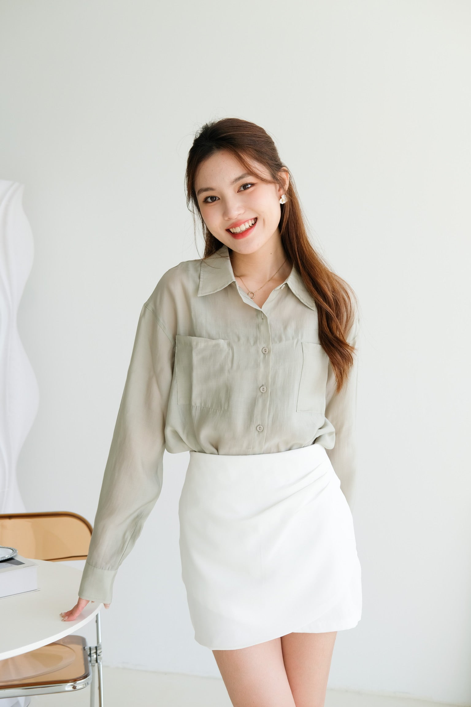 Chester Relaxed Blouse (Olive)