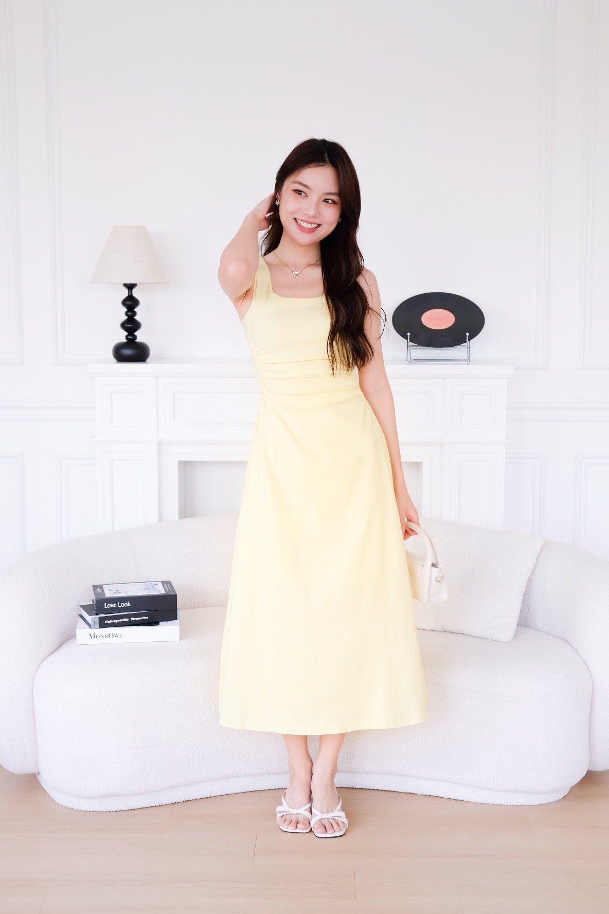 Bernice Cinch Waist Maxi Dress (Sunshine Yellow)