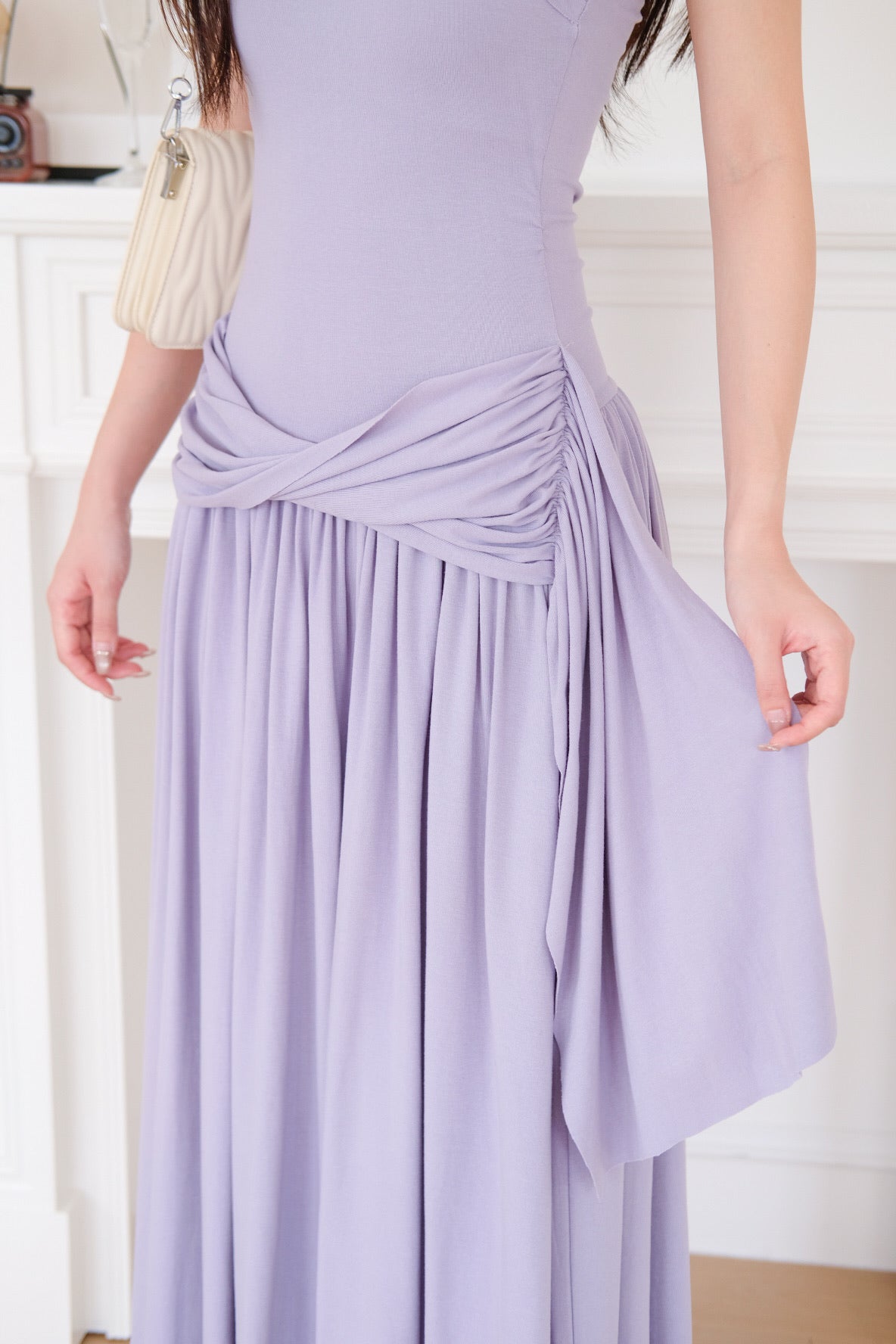 Jessy Toga Cotton Maxi Dress (Heather Purple)