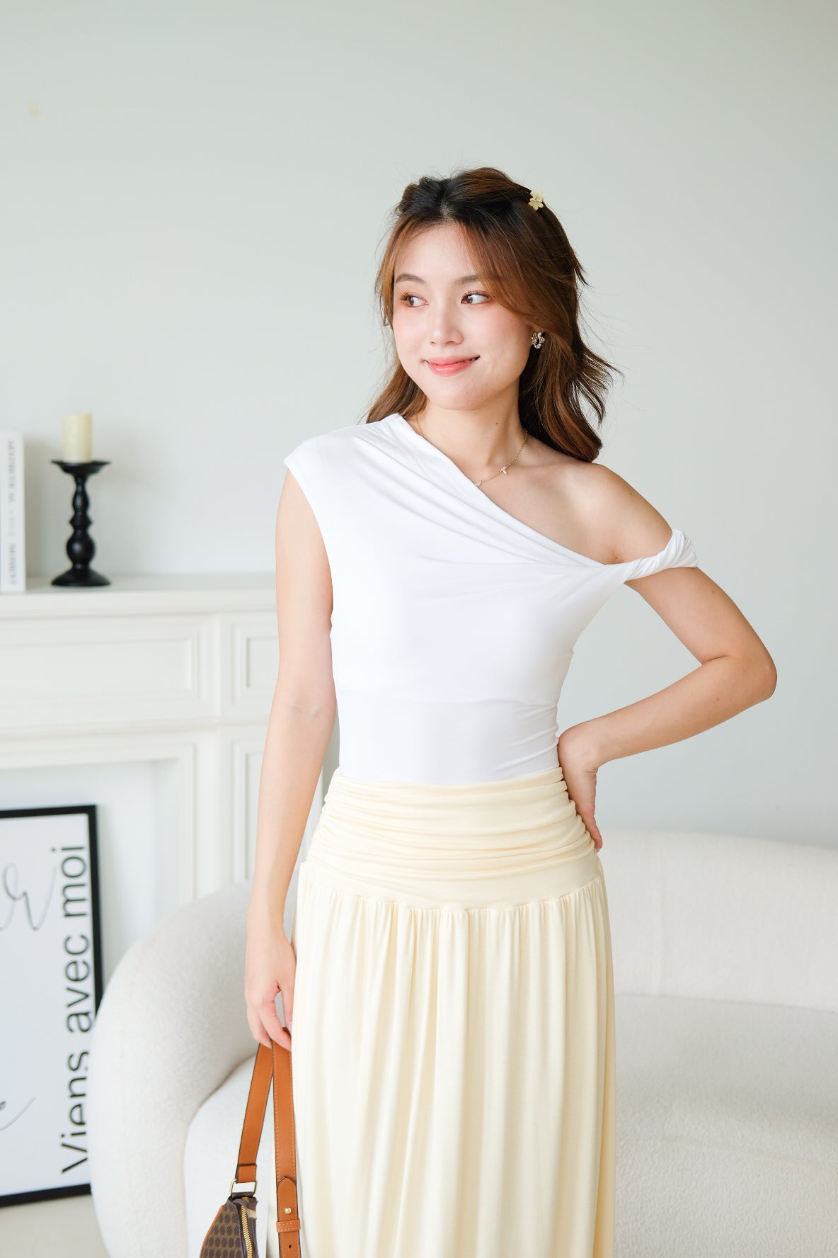 Felice Twist Toga Top (White)