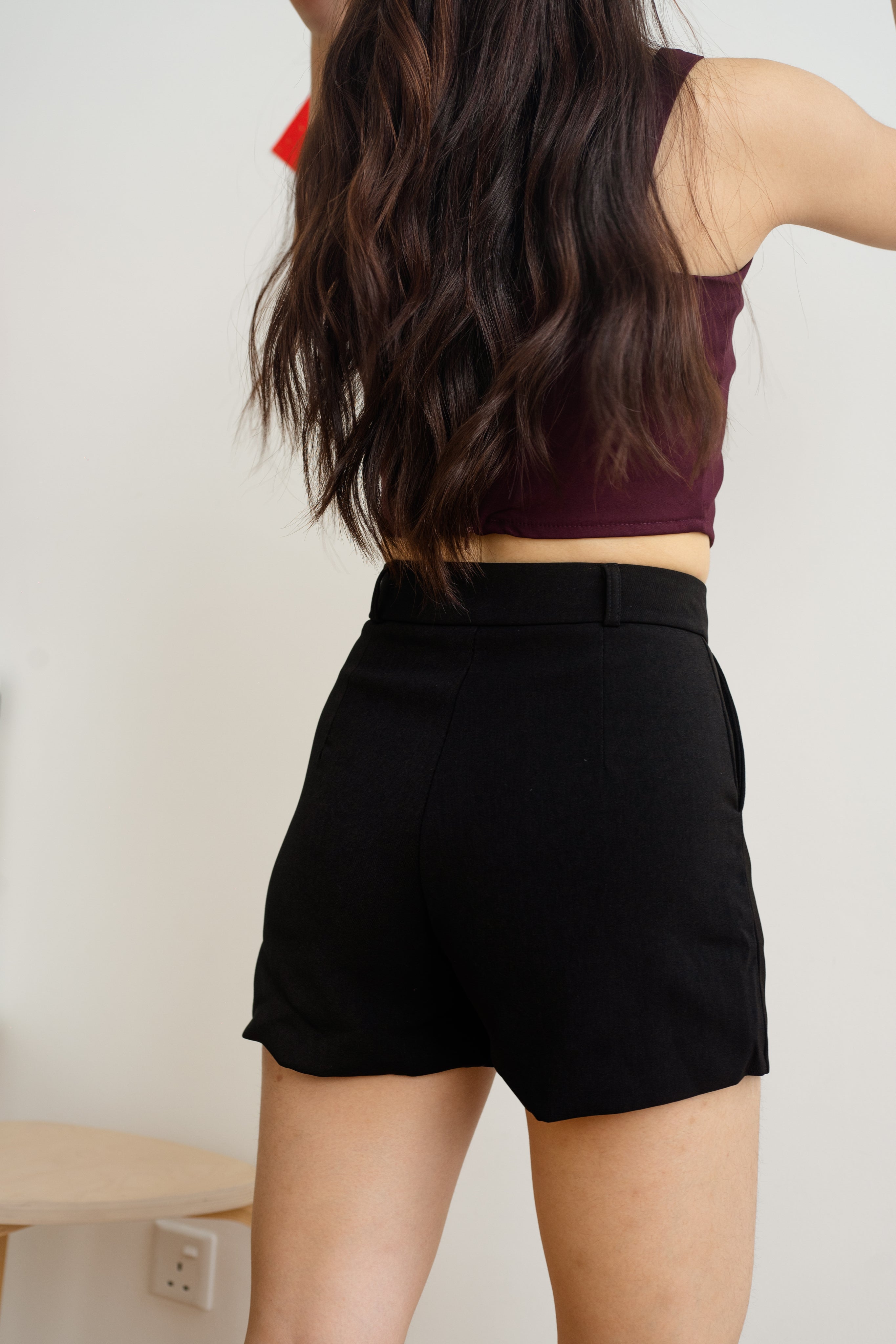 Zoe High Waist Shorts (Black)