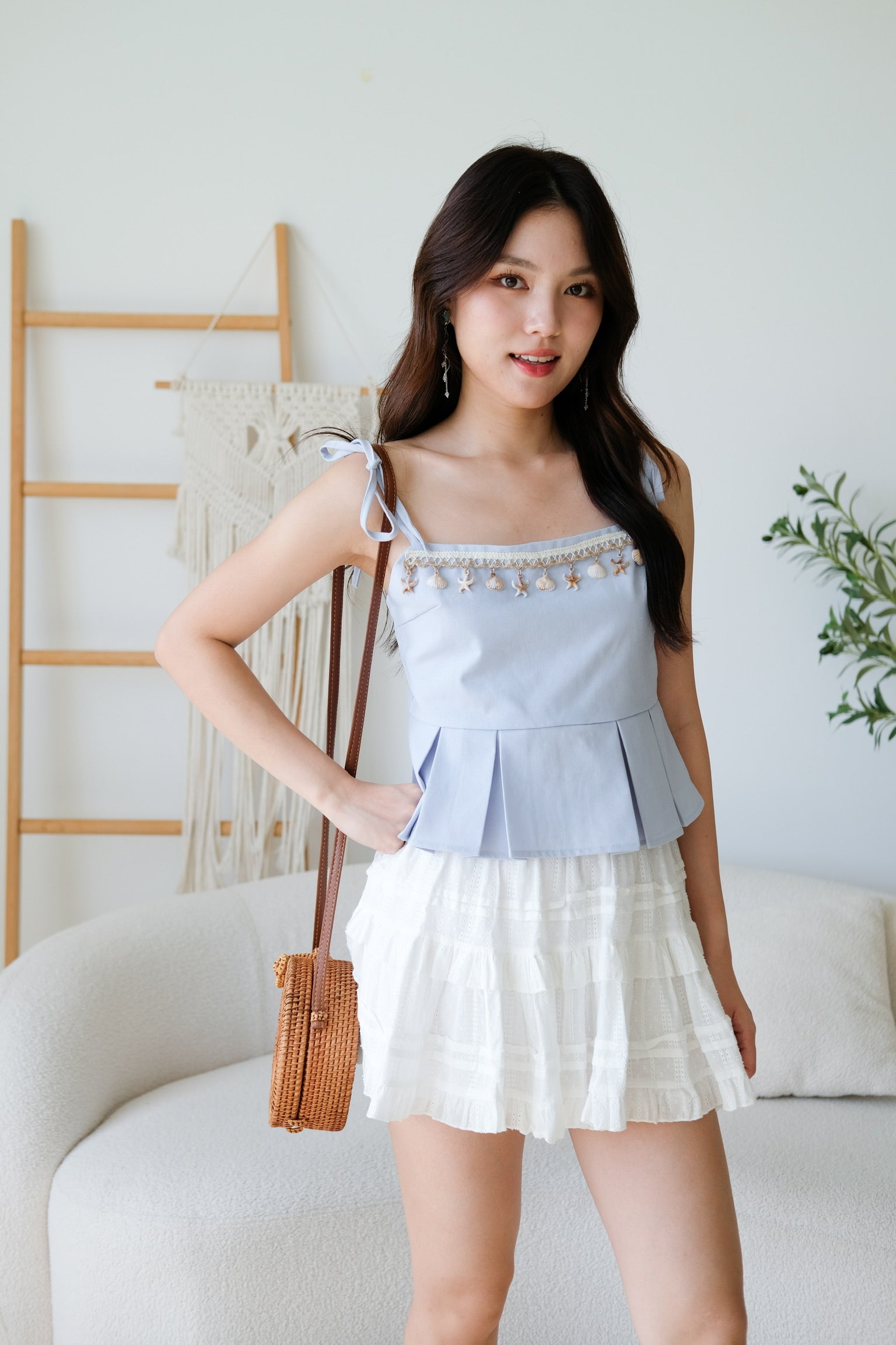 Marise Bohemian Muji Crop (Blue)