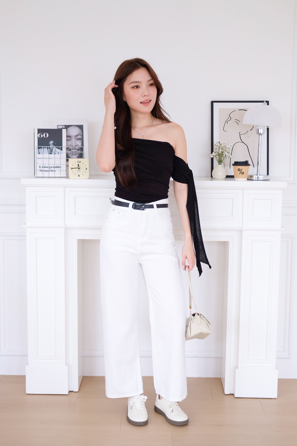 Matin Denim Straight Jeans (White)