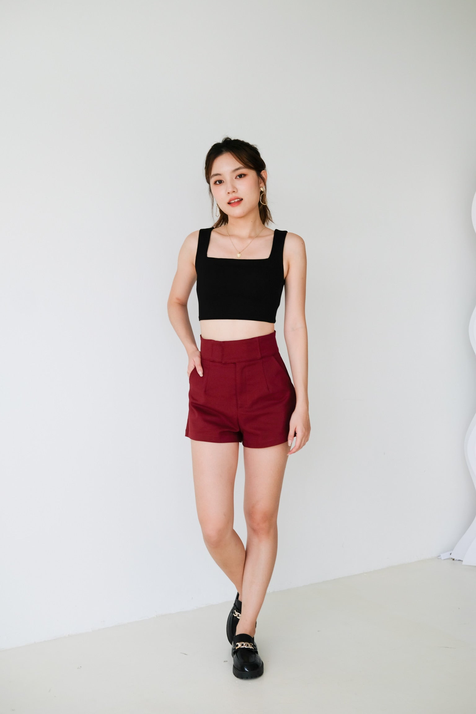 Classic Padded Cami Top (Black)