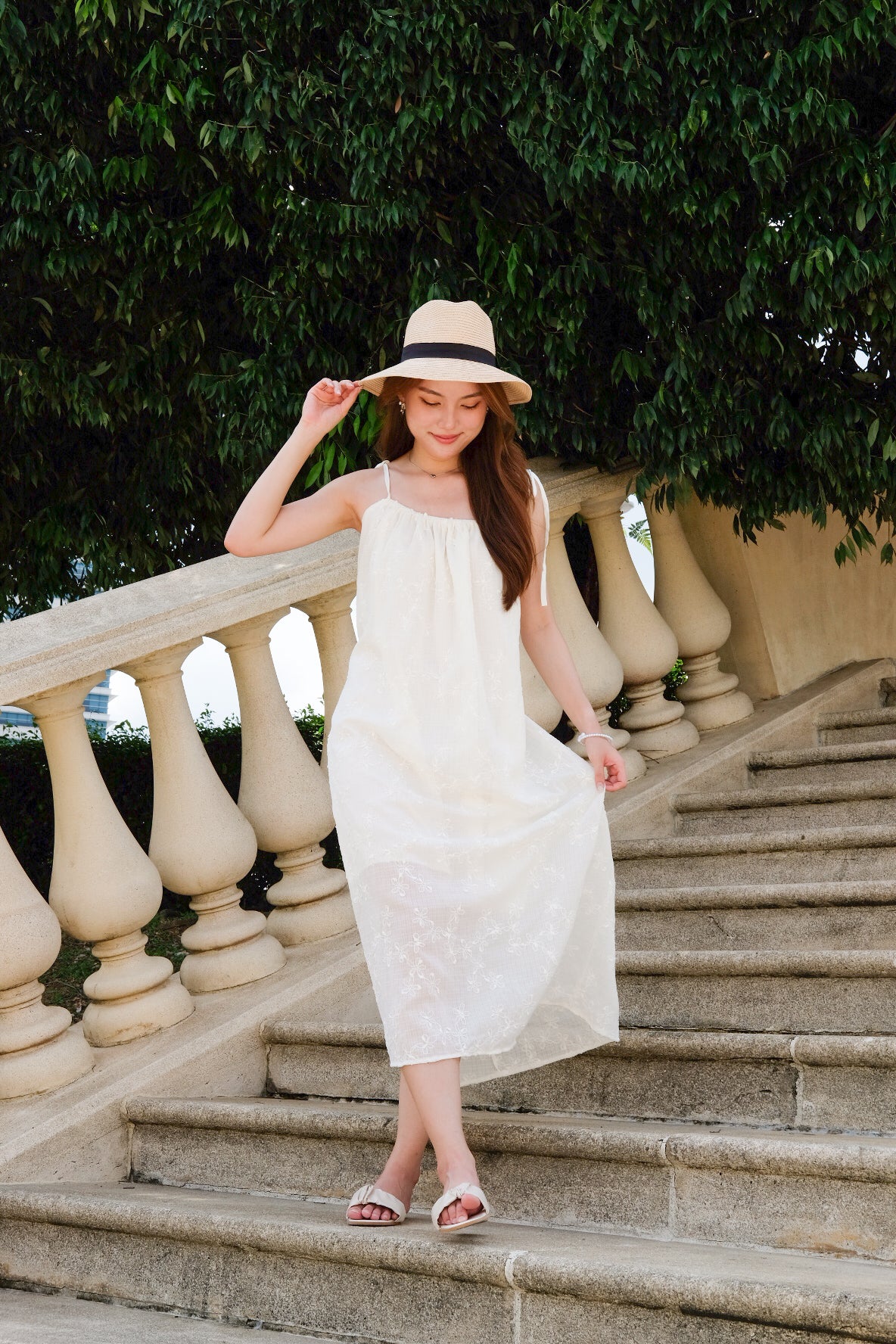 May Vacay Loose Fit Maxi Dress (Cream)