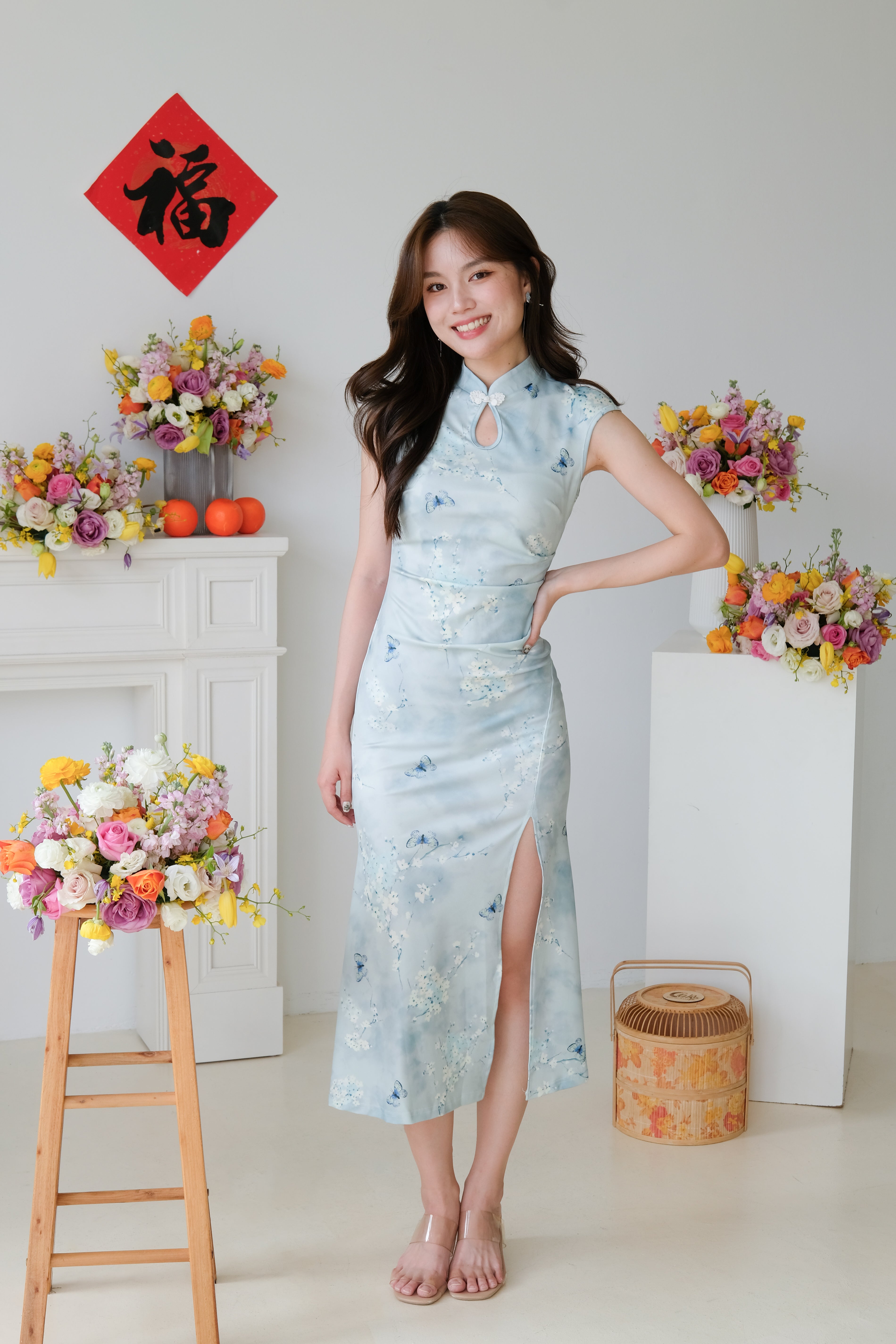 [ETA 23-27 Dec] Fang Floral Mermaid Cheongsam (Ocean Blue)