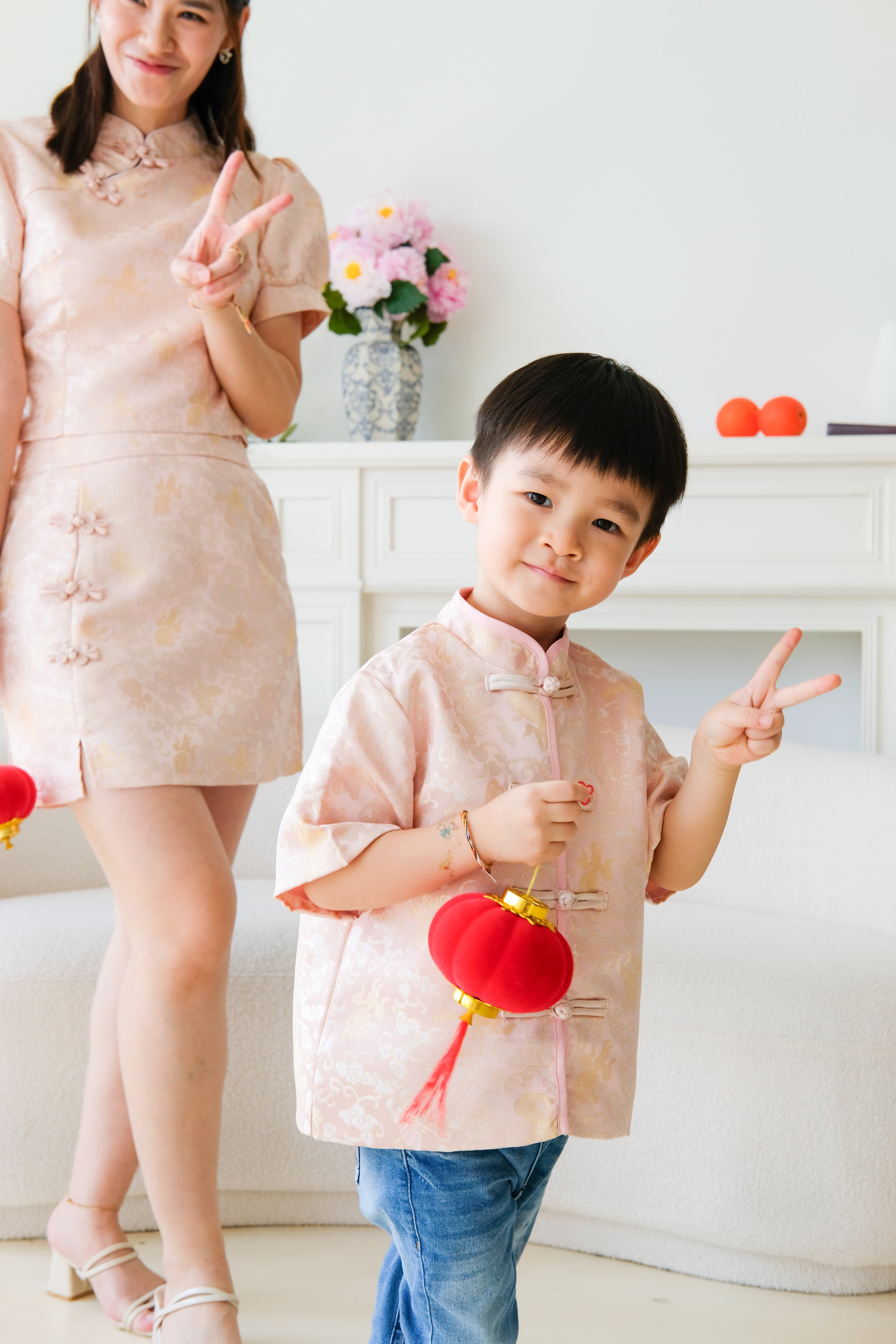 Man Modern Little Boy Samfu (Champagne Pink)