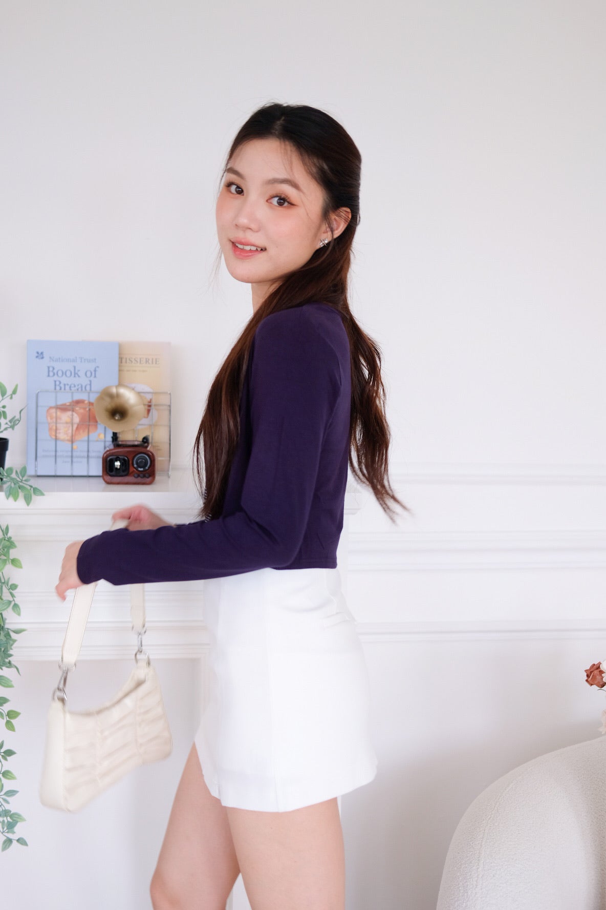 Isla Button Cardigan (Navy Blue)