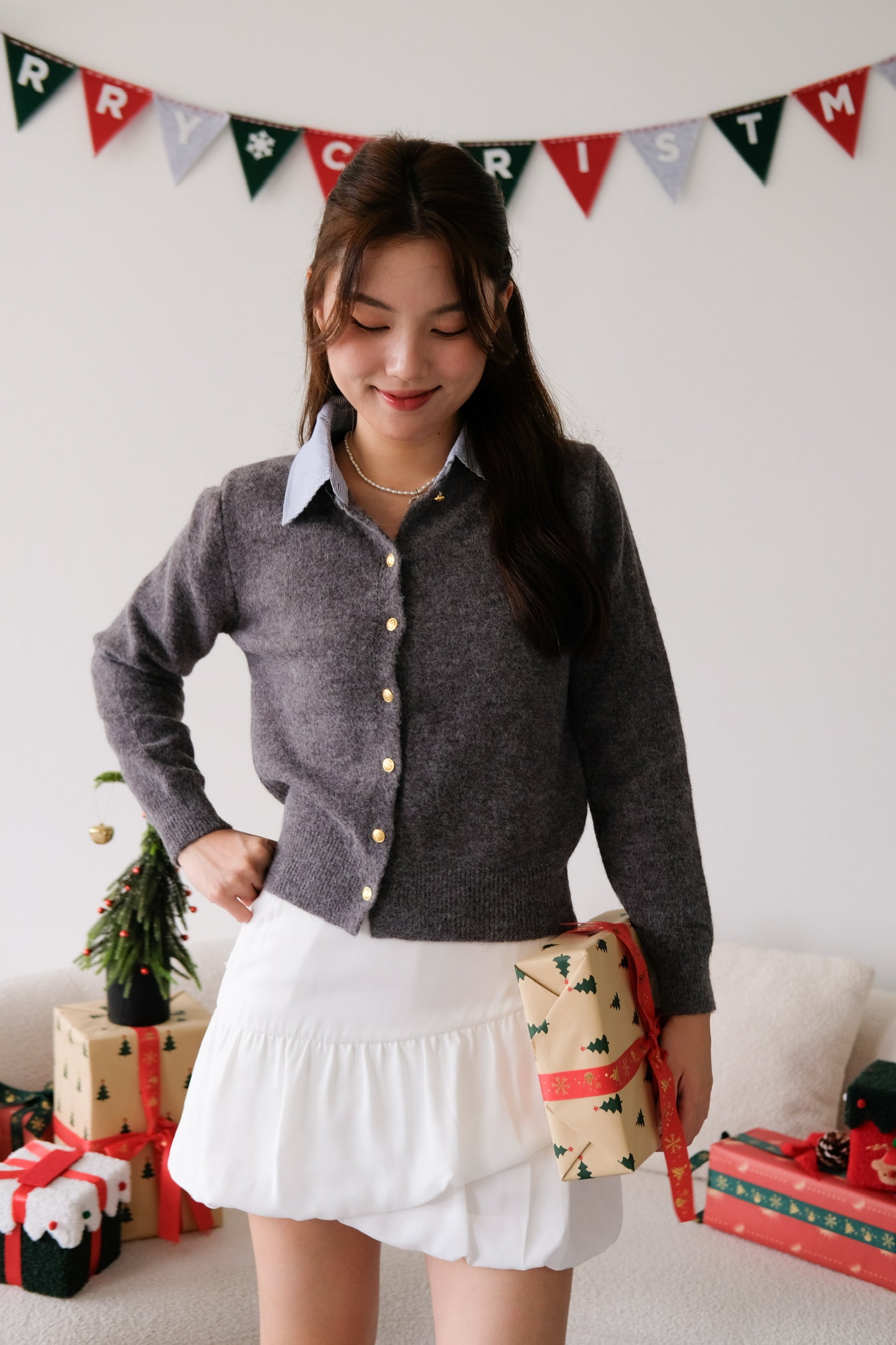 Celine Sweater Shirt (Dark Grey)