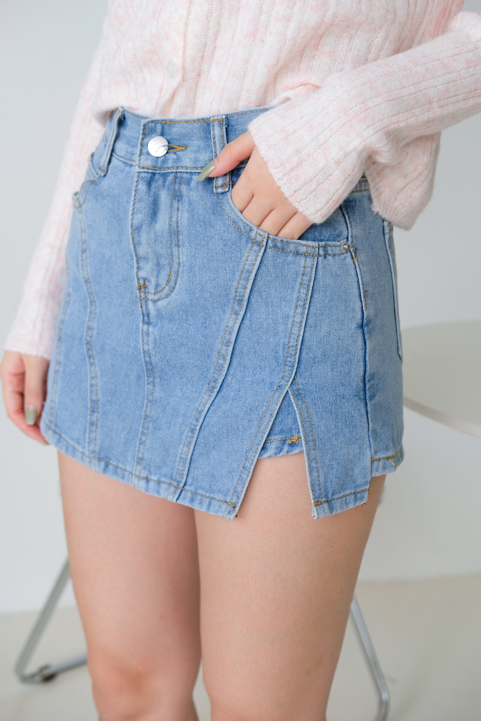 Jamie Denim Skorts (Denim Blue)