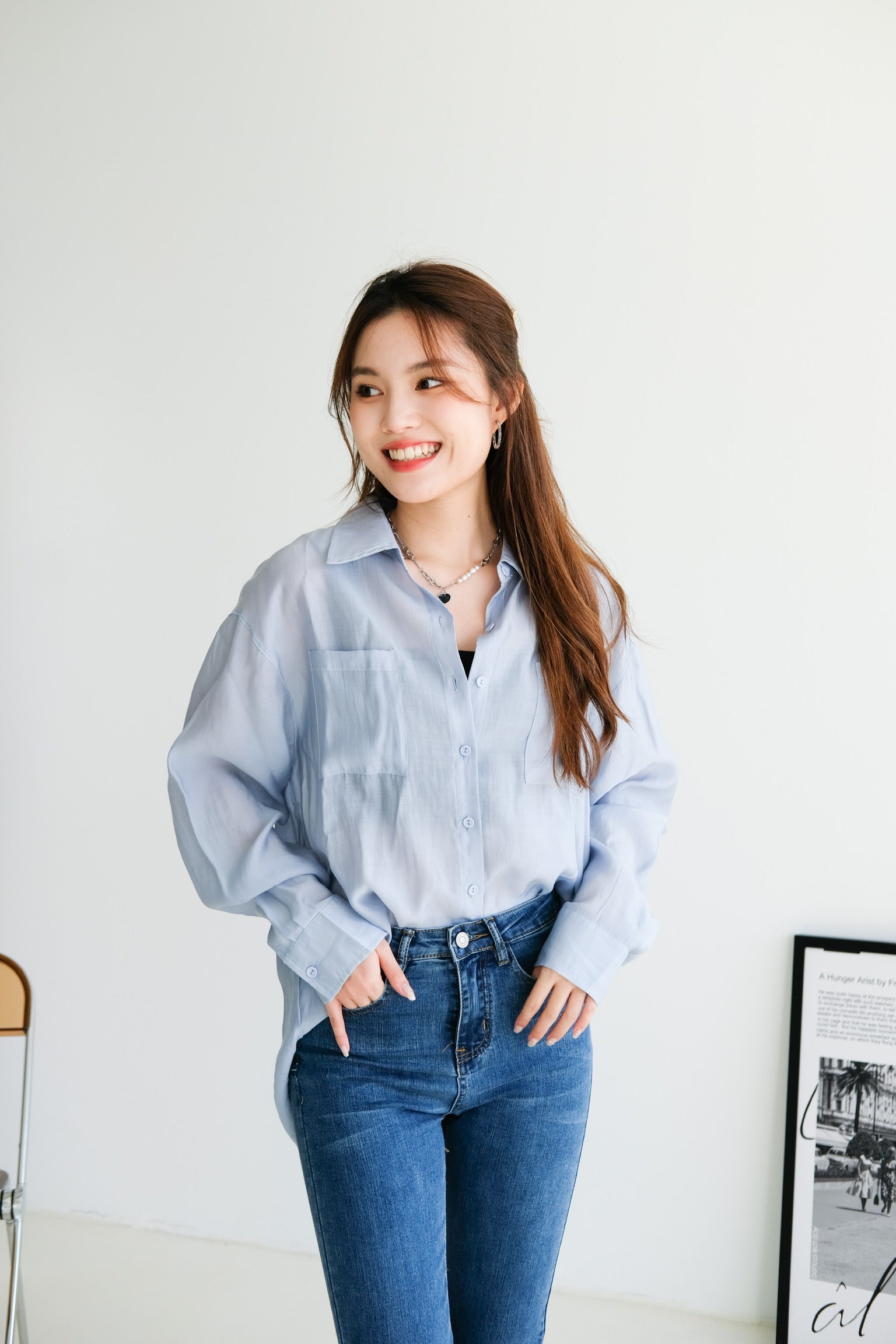 Chester Relaxed Blouse (River Blue)