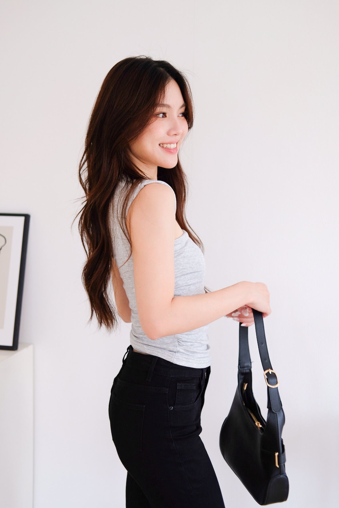 Sabrina Soft Sculpted Top (Light Grey) [ETA 9 Jul]