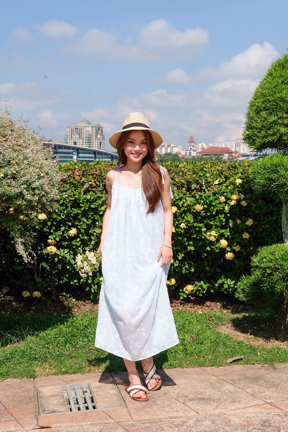 May Vacay Loose Fit Maxi Dress (Sky Blue)