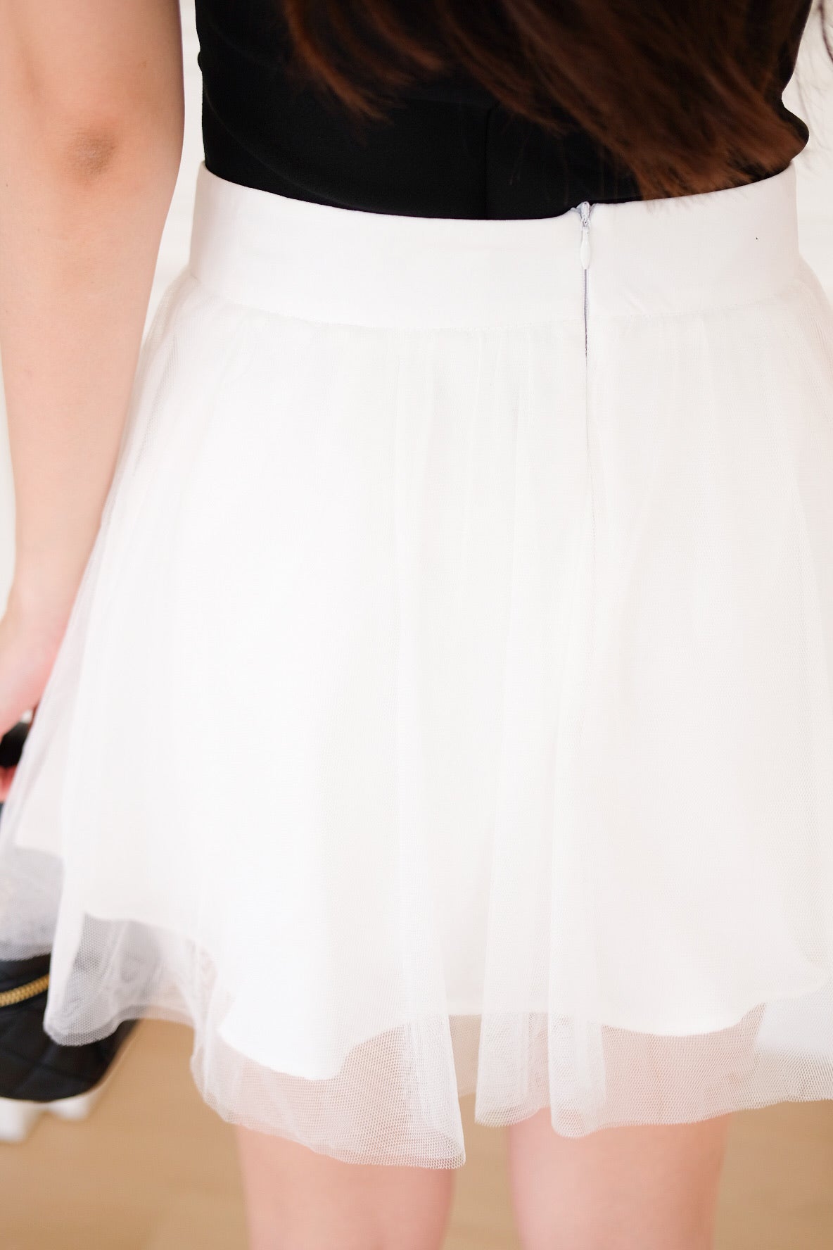 Romy Tulle Mini Skirt (White)