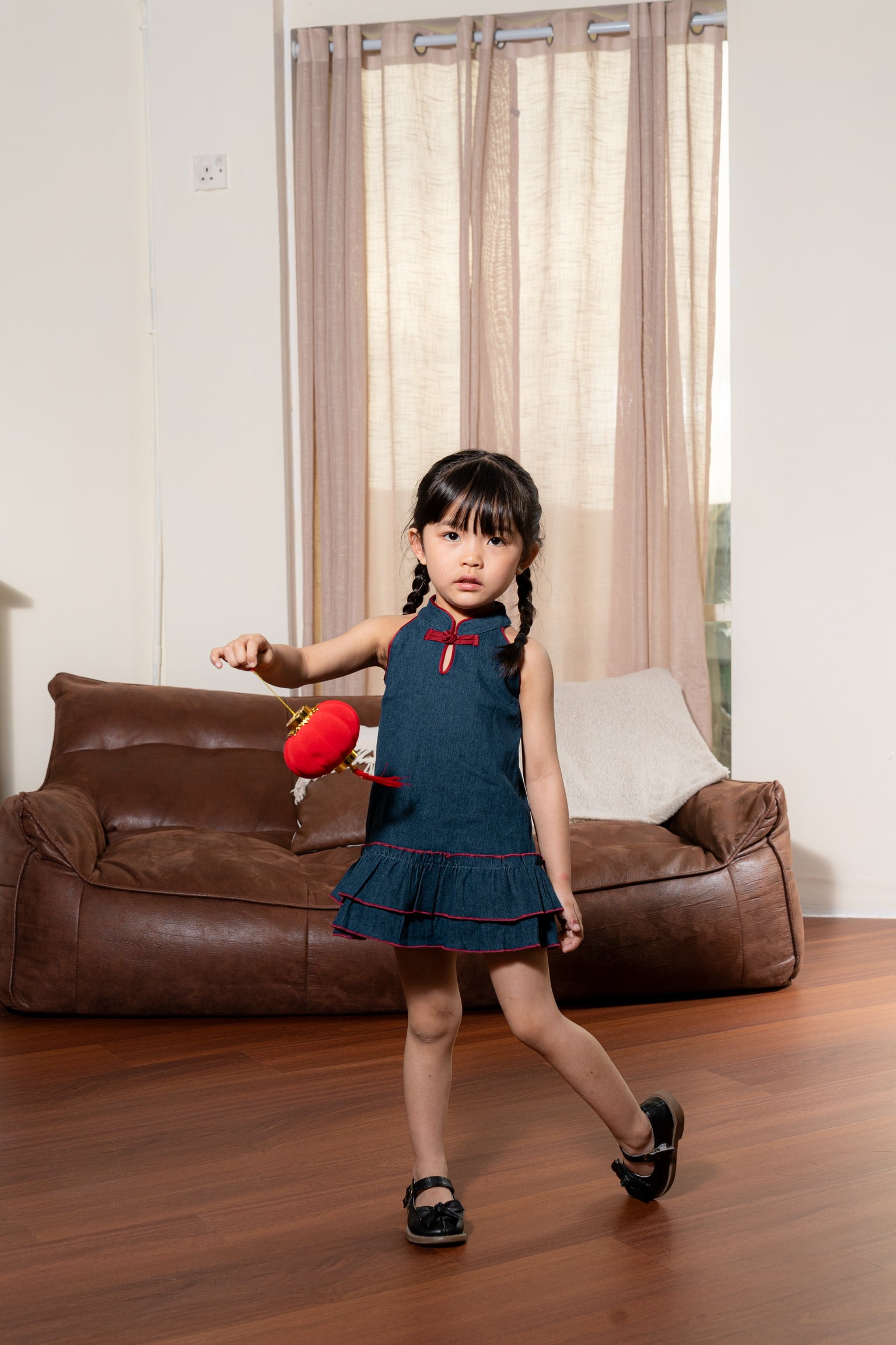 丹禧牛仔 Denim Joy Girl Cheongsam (Dark Blue)