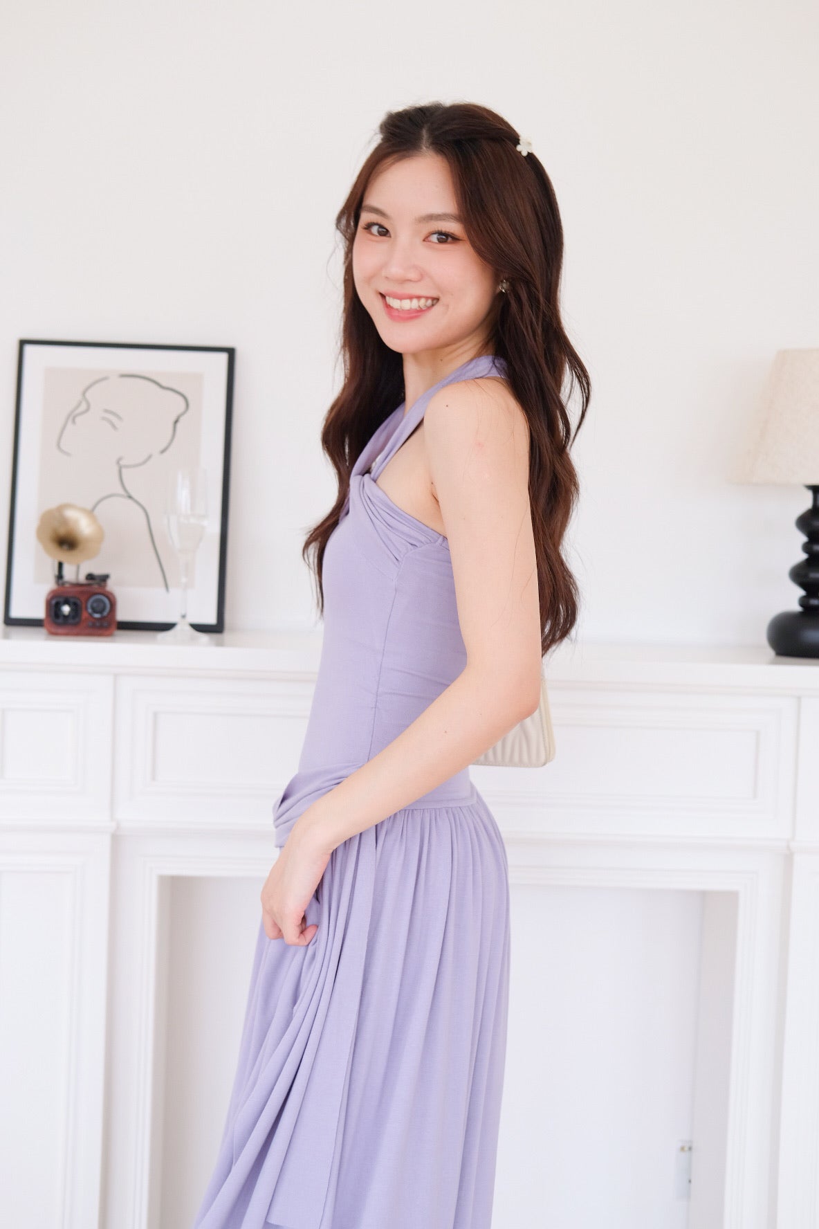 Jessy Toga Cotton Maxi Dress (Heather Purple)