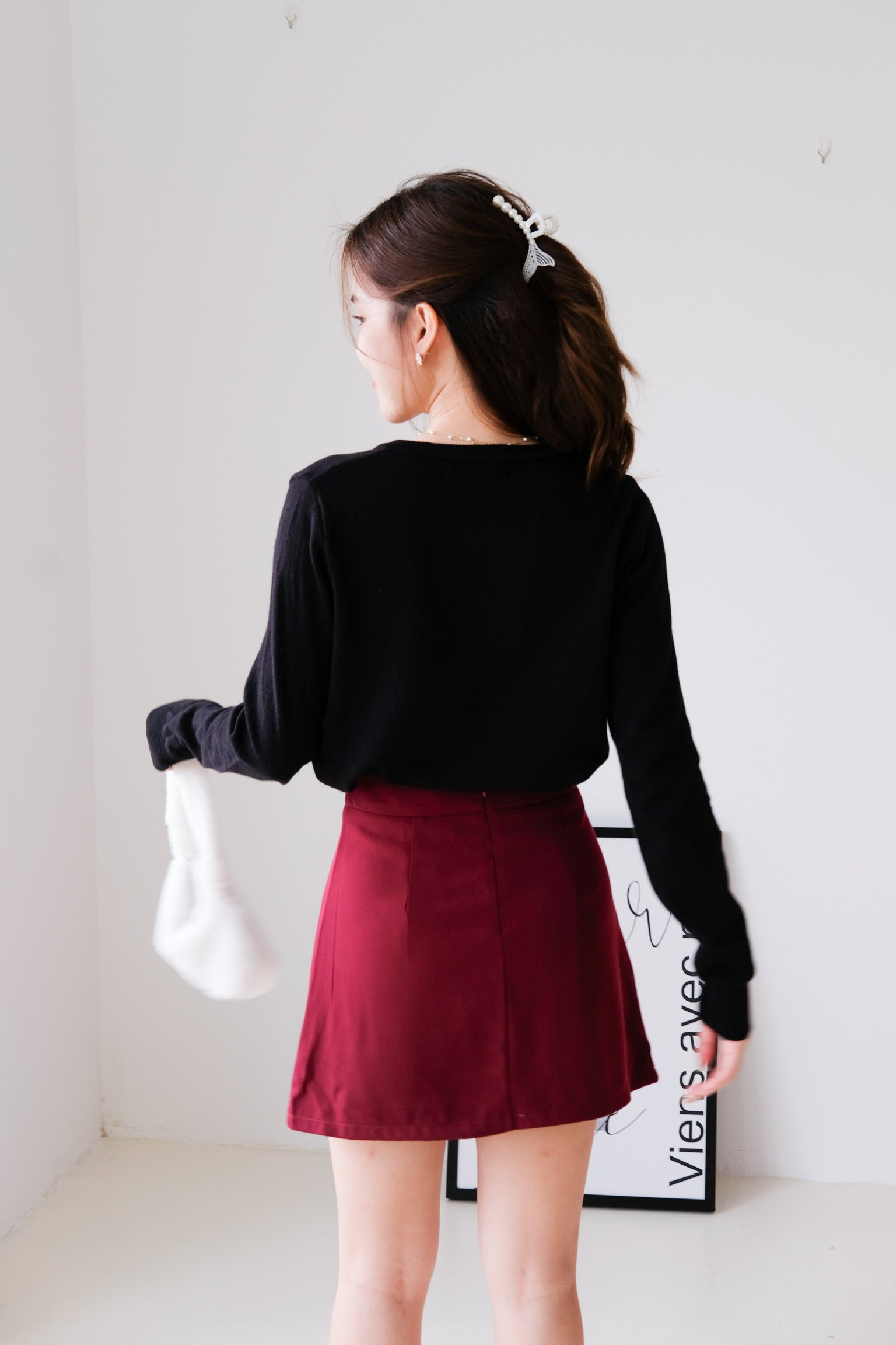 Vynie Cotton Cardigan (Black)