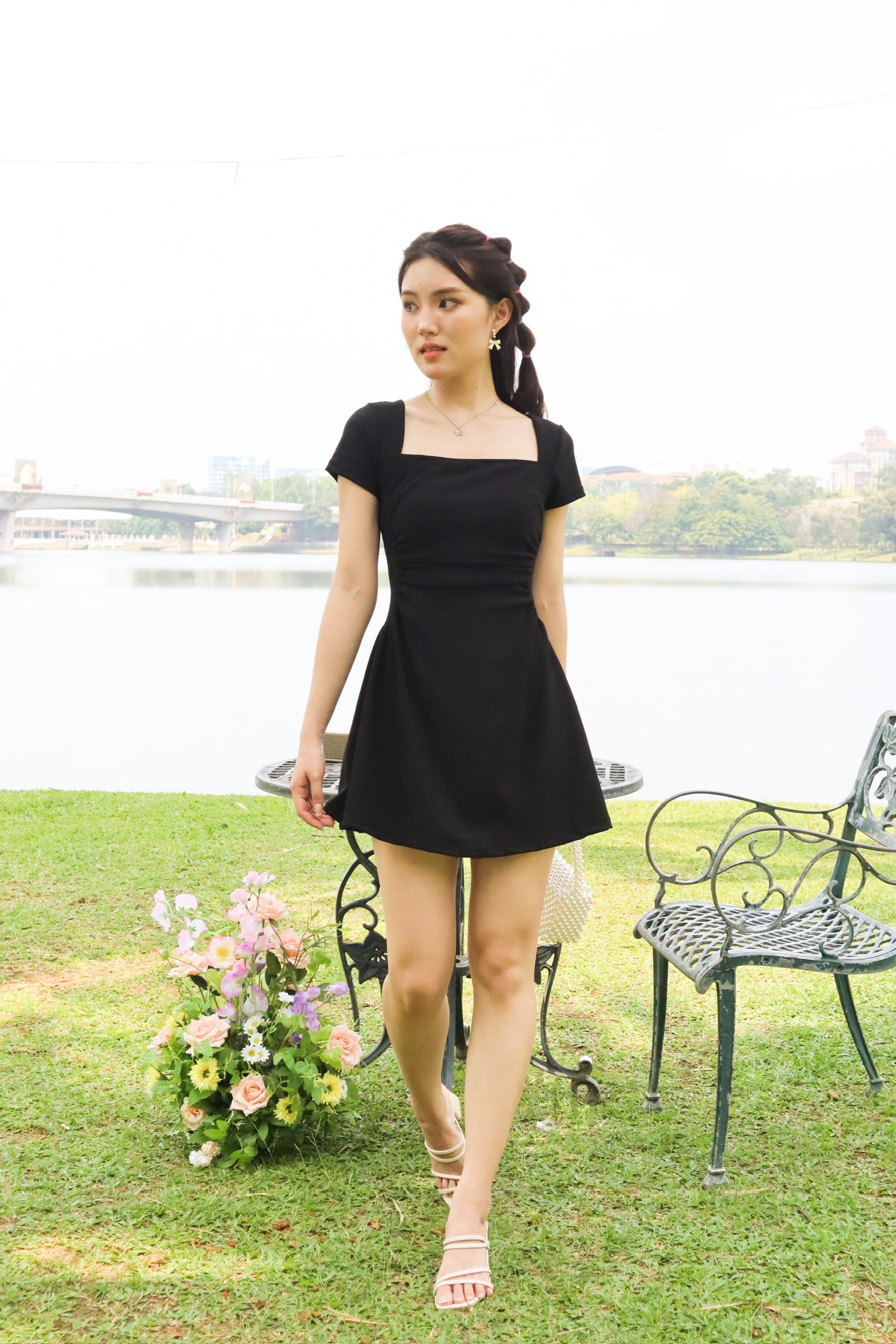 Karina Super Slim Sleeved Dress (Black)