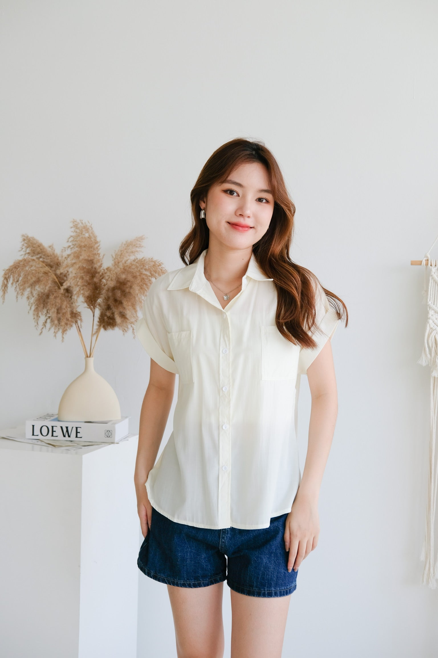 Eunji Korean Blouse (Pale Yellow)