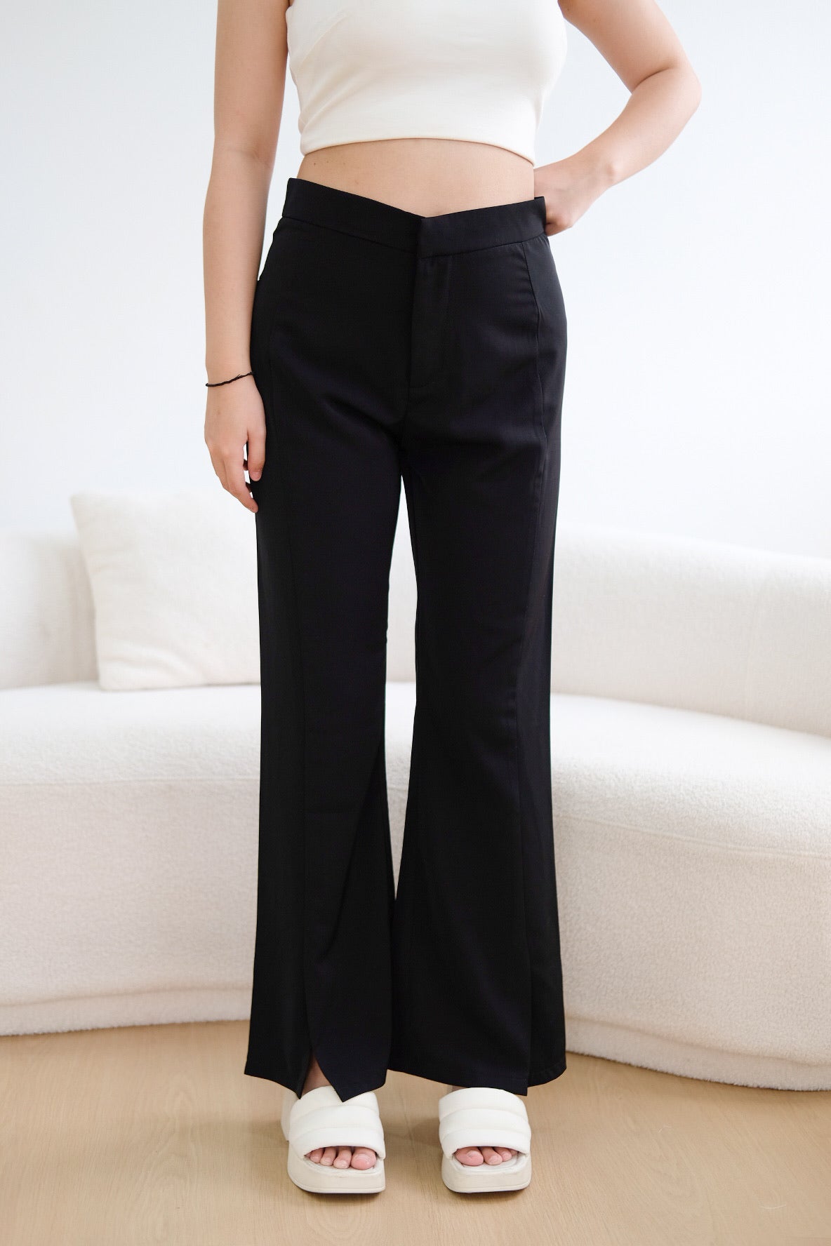Black Tailored Flare Pants