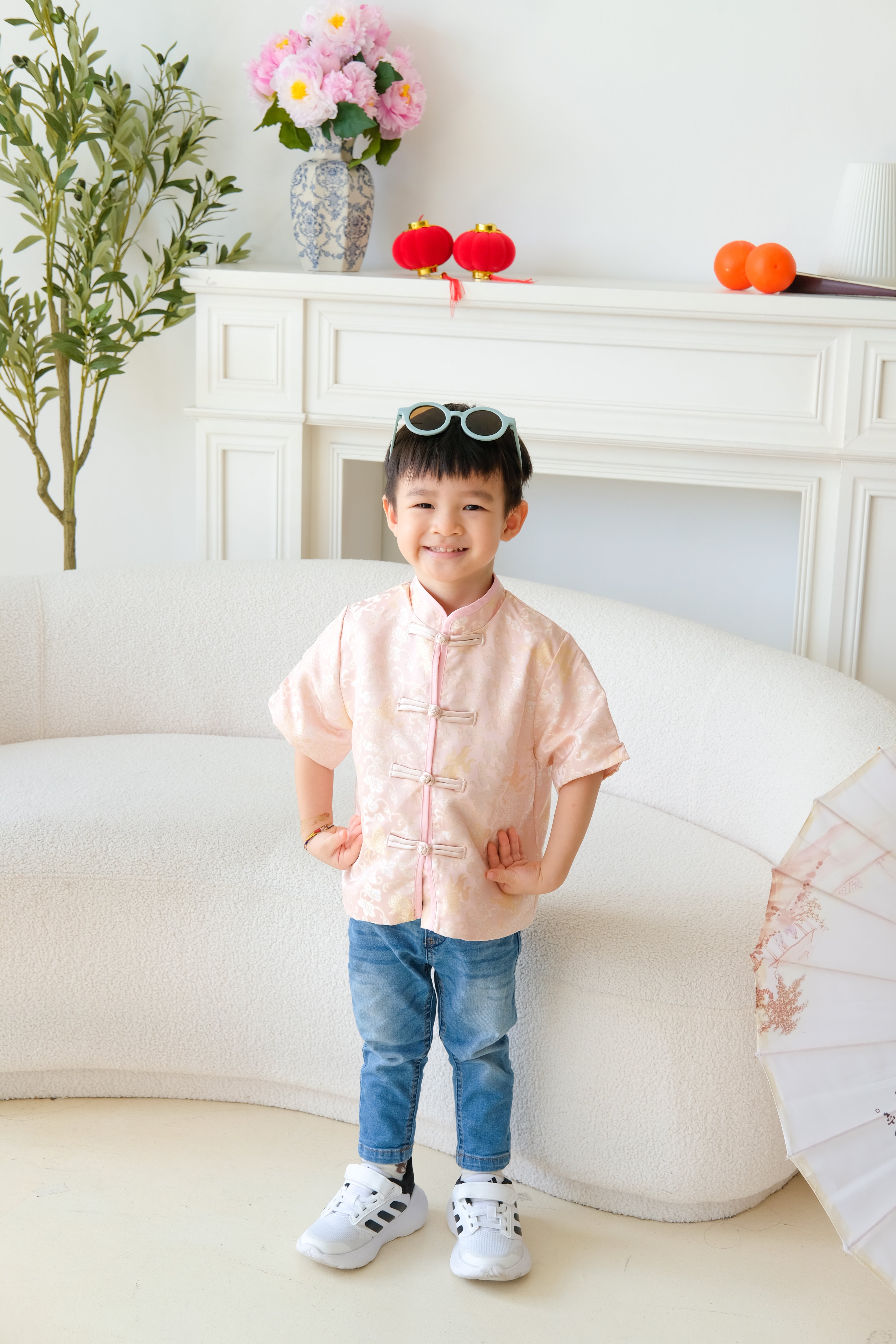 Man Modern Little Boy Samfu (Champagne Pink)