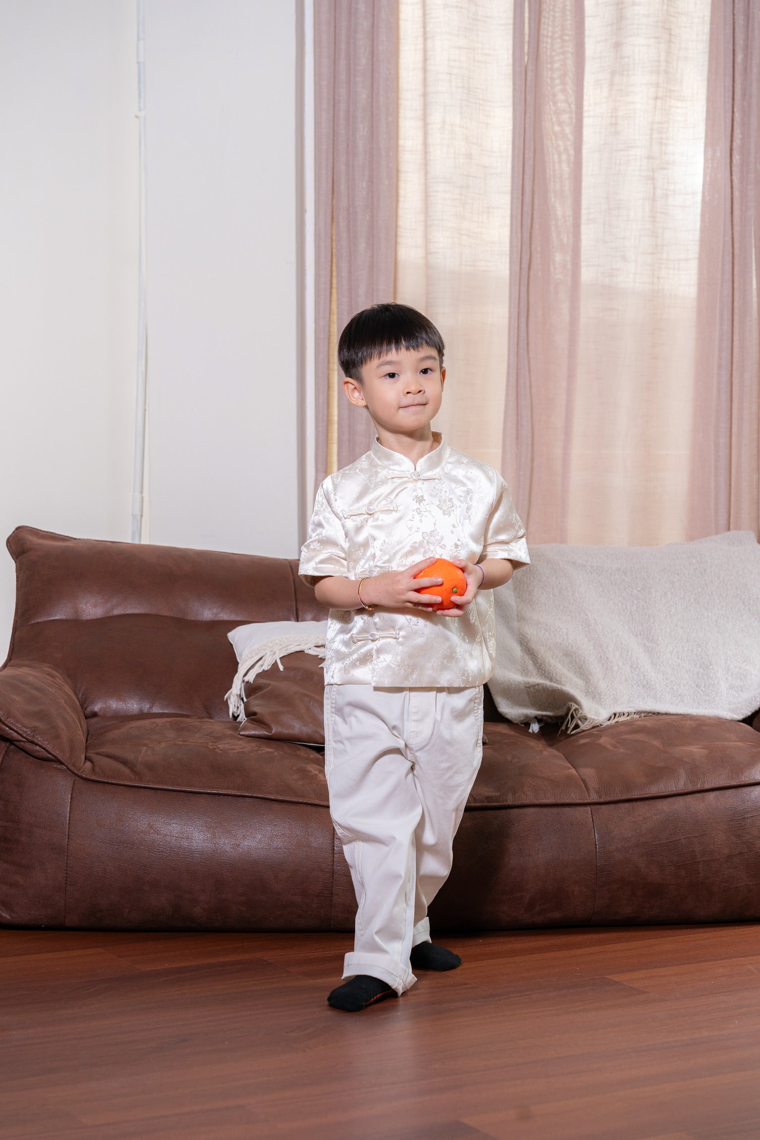 [ETA 15-21 Jan] 花禧团圆 Spring Reunion Boy Samfu (Cream)