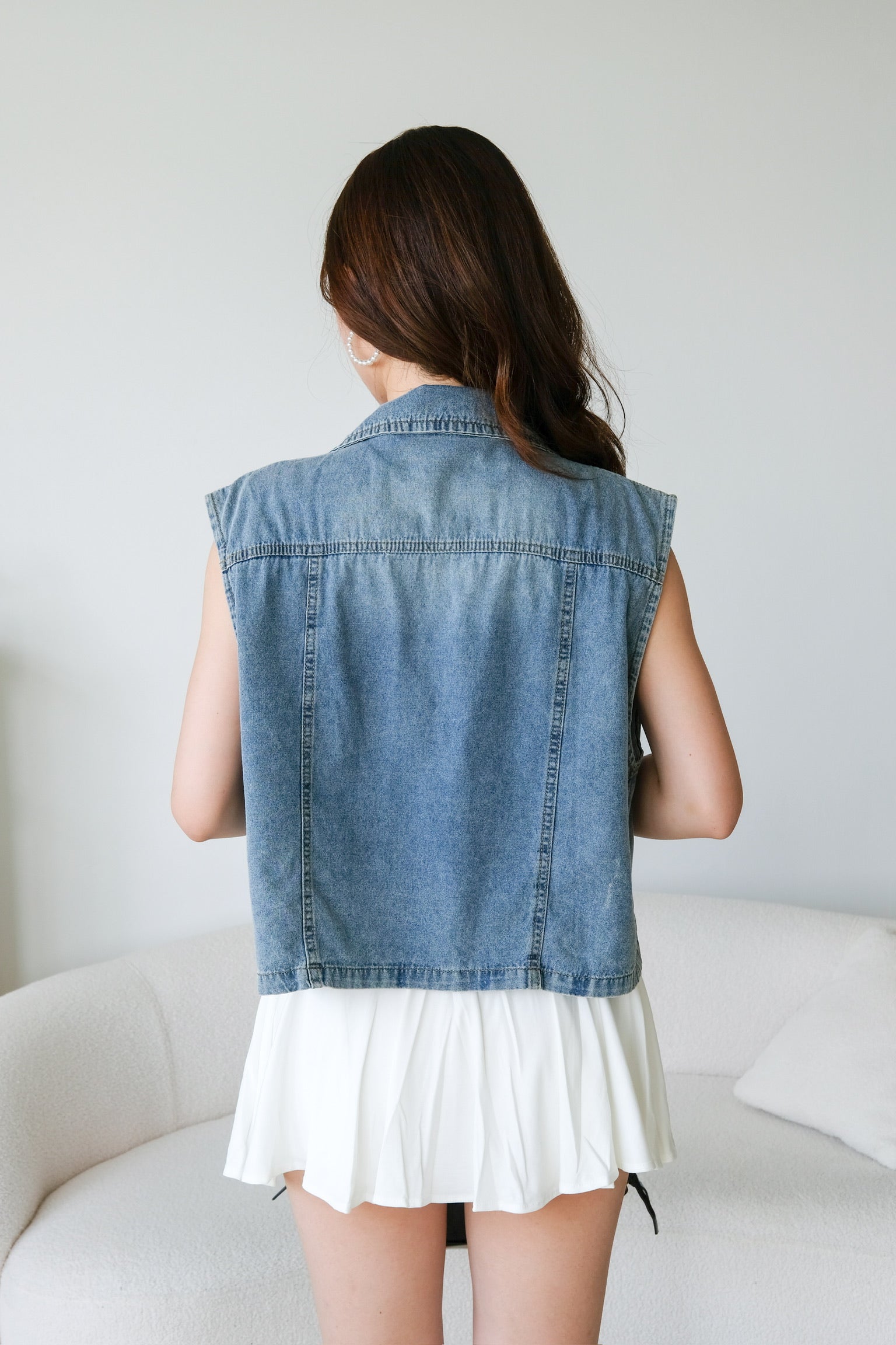 Sabby Denim Vest (Blue)