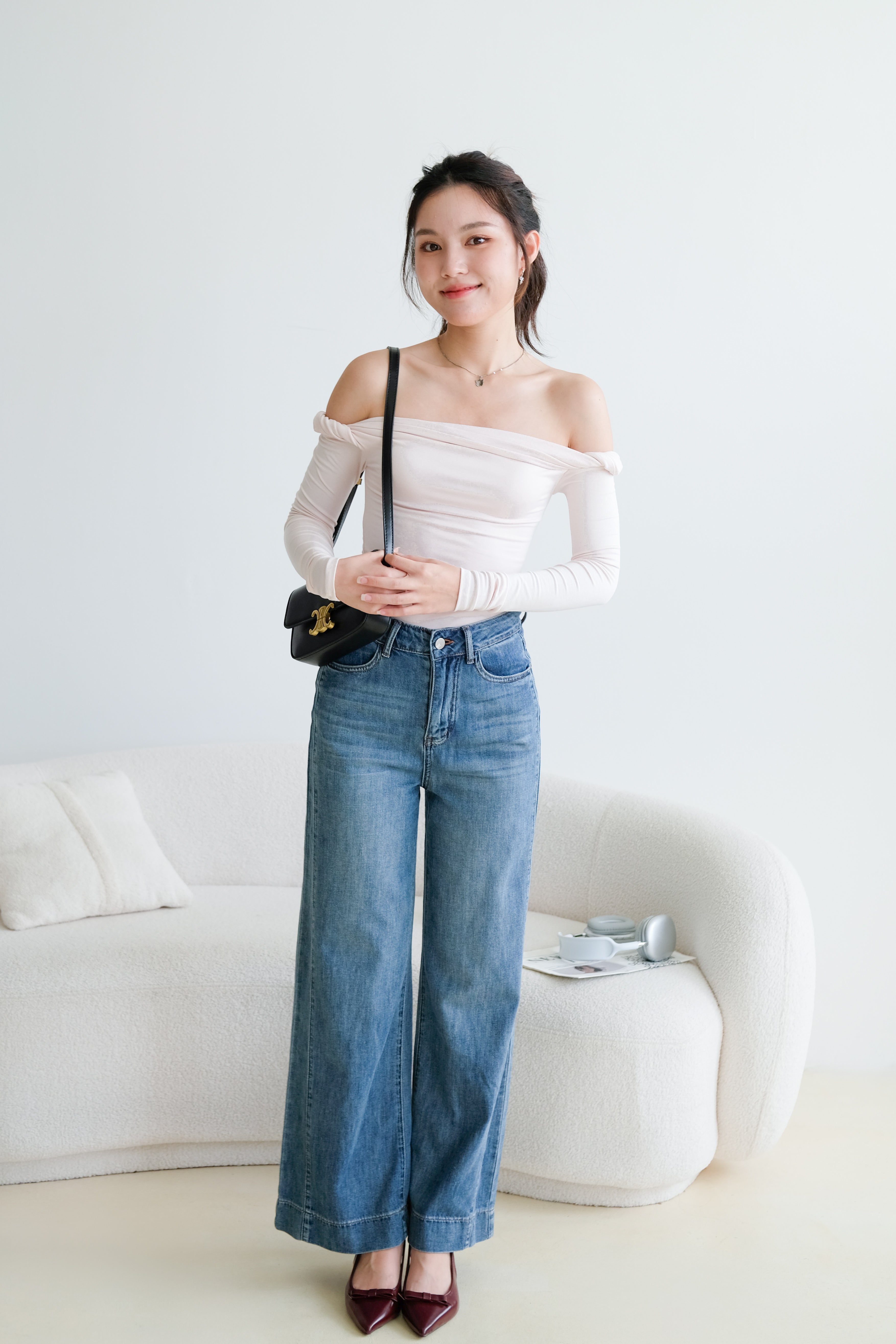 Level Up Twist Off Shoulder Top (Light Pink)