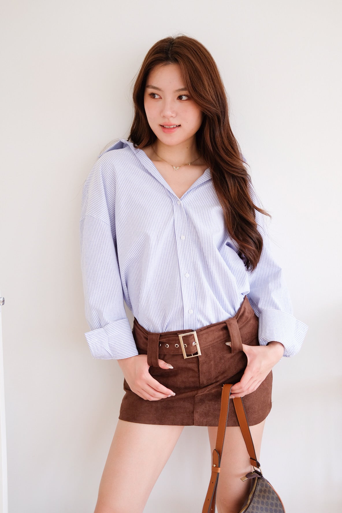 Sanford Boyfriend Shirt (Blue Stripes)