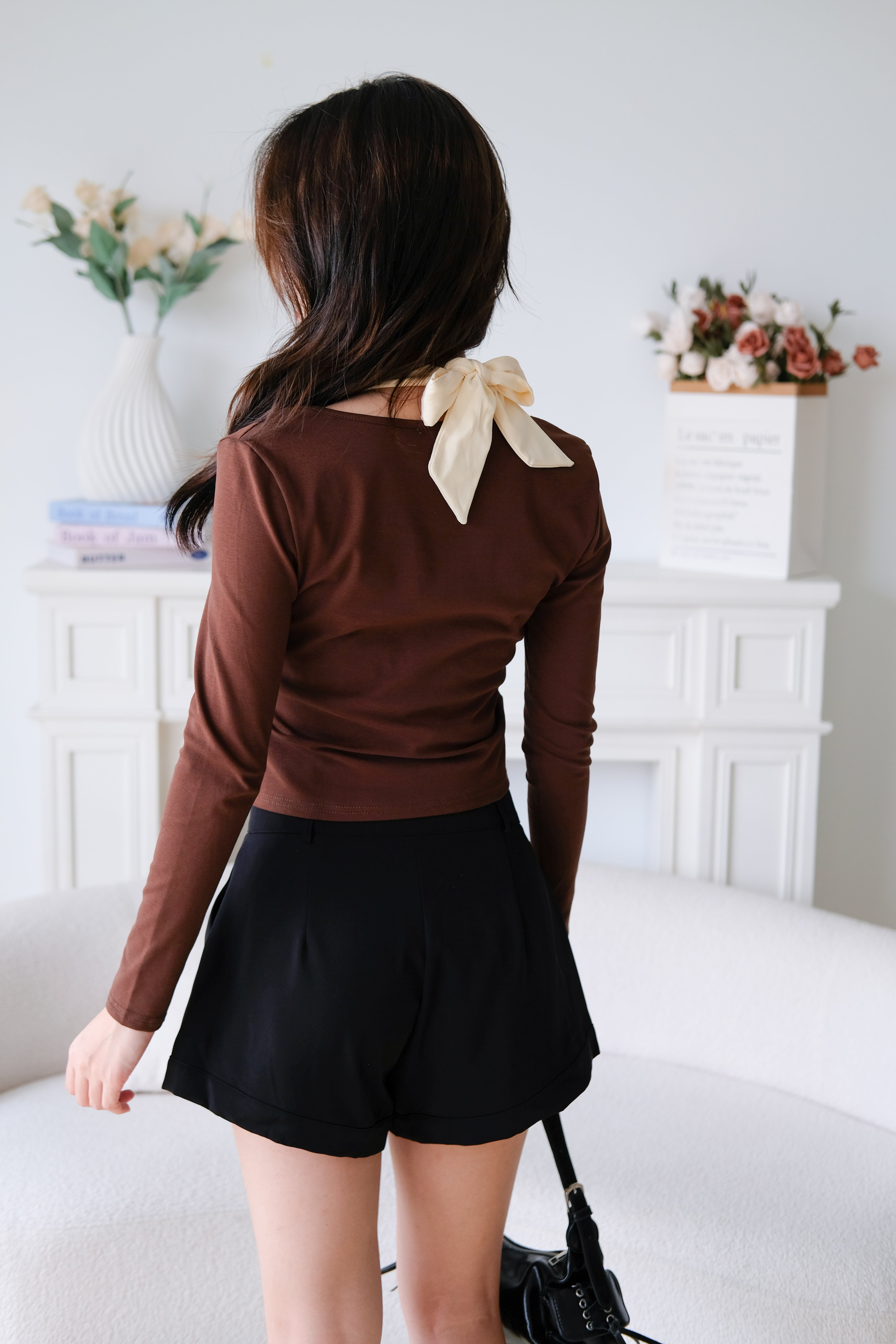 Bonnie Halter Cardigan Set (Mocha)