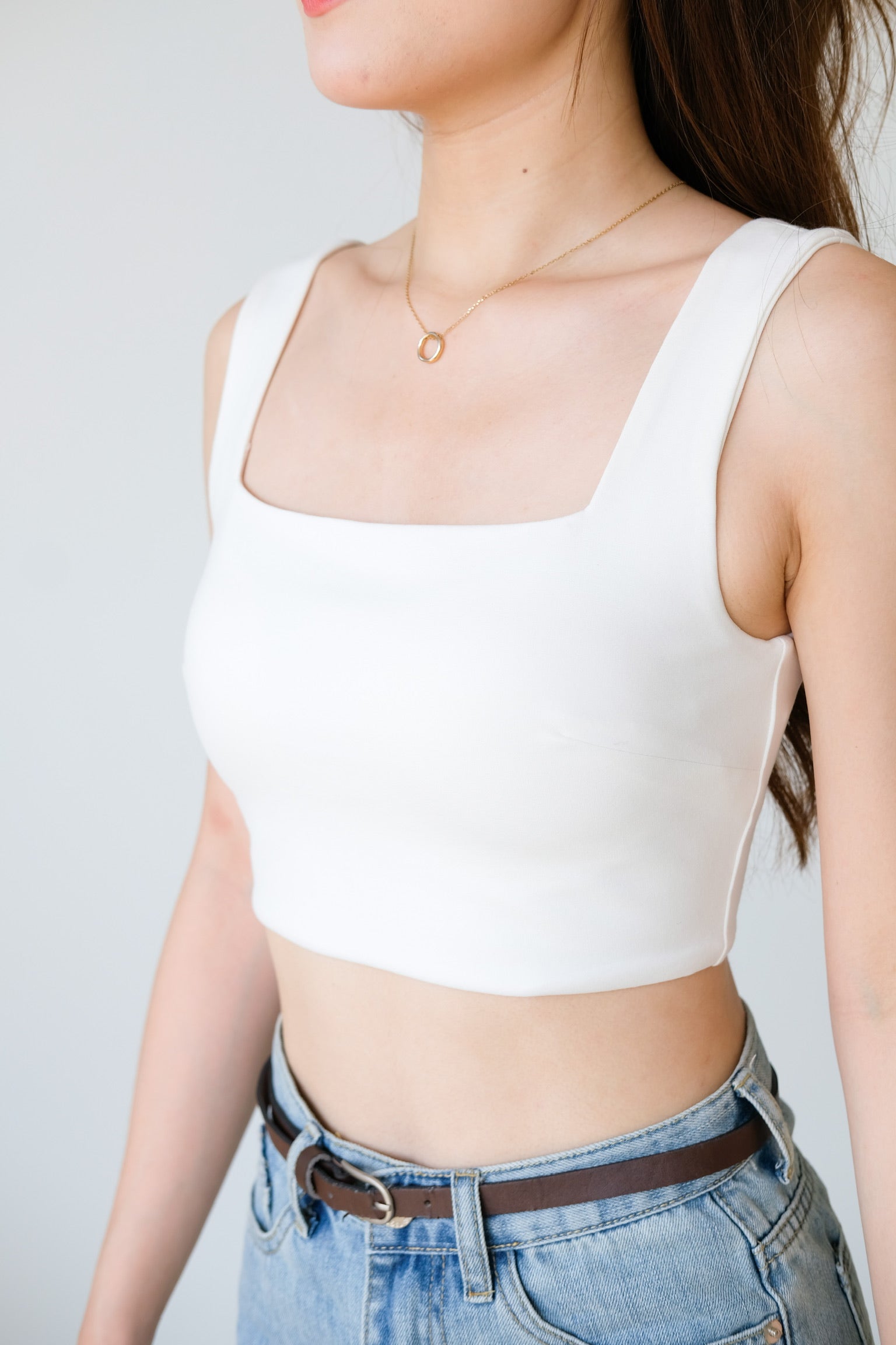 Classic Padded Cami Top (White)