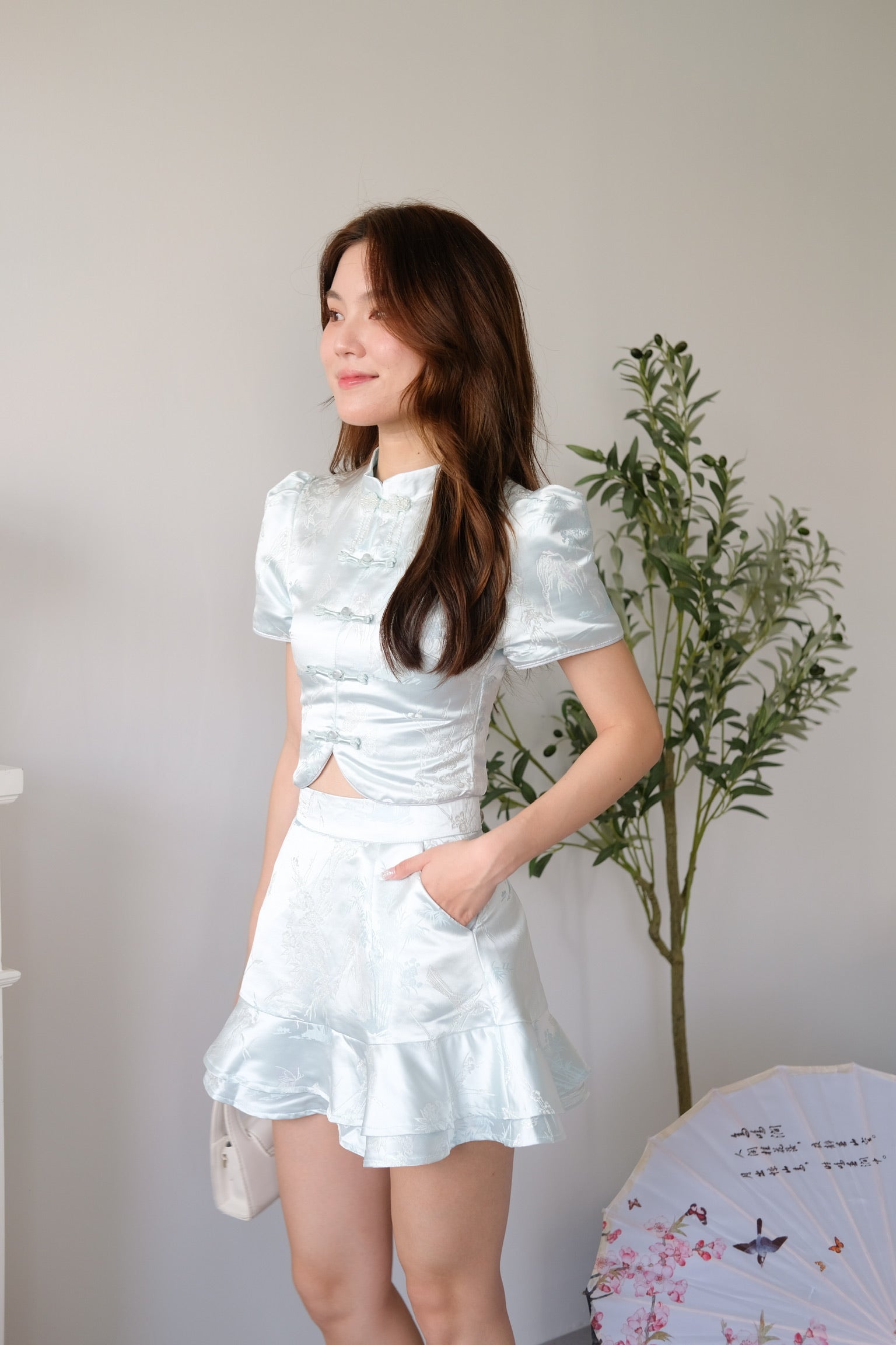 [ETA 5 Jan] Shu Ran Ruffle Skirt (Sea Blue)