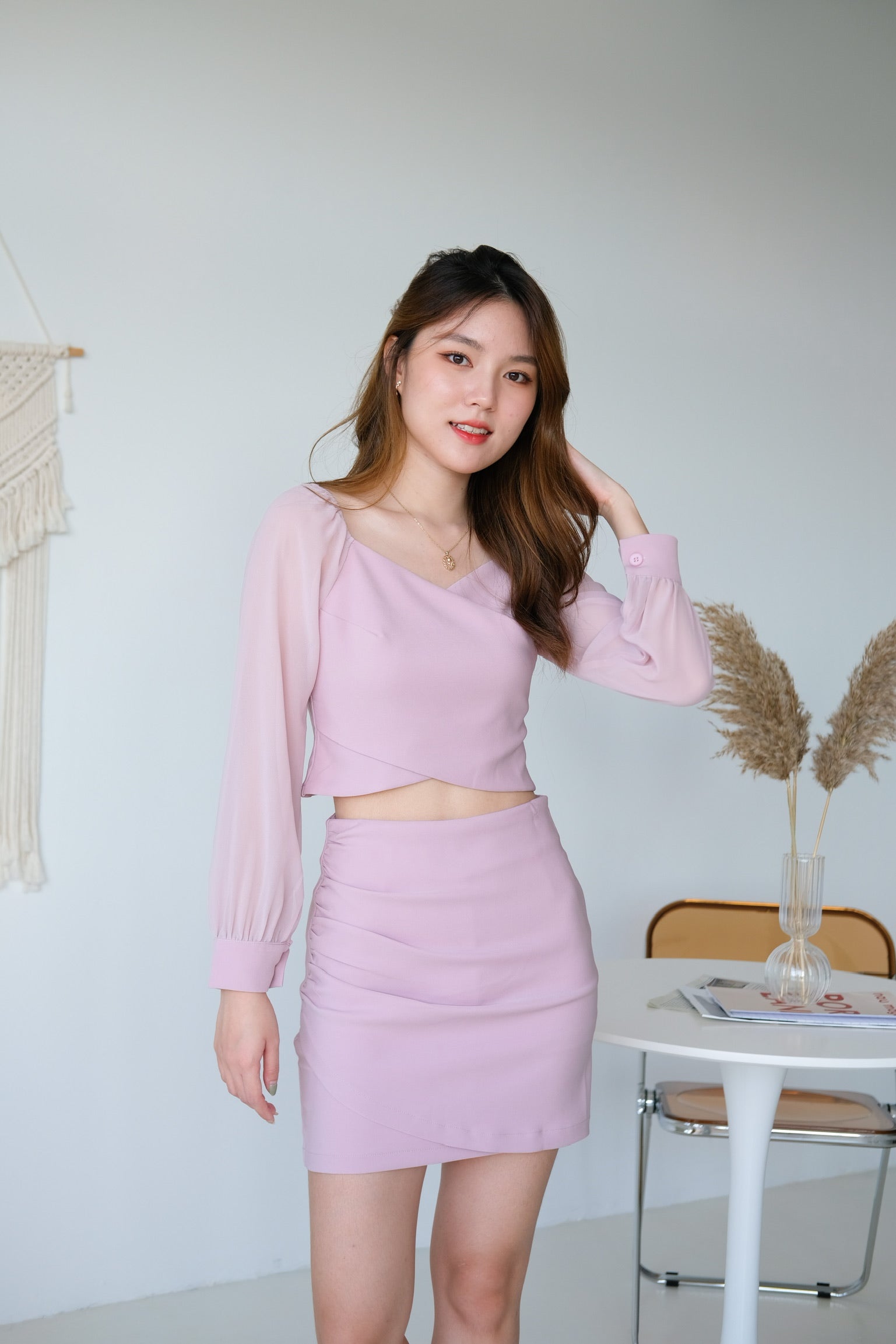 Yvonne Sleeves Set (Dusty Pink)