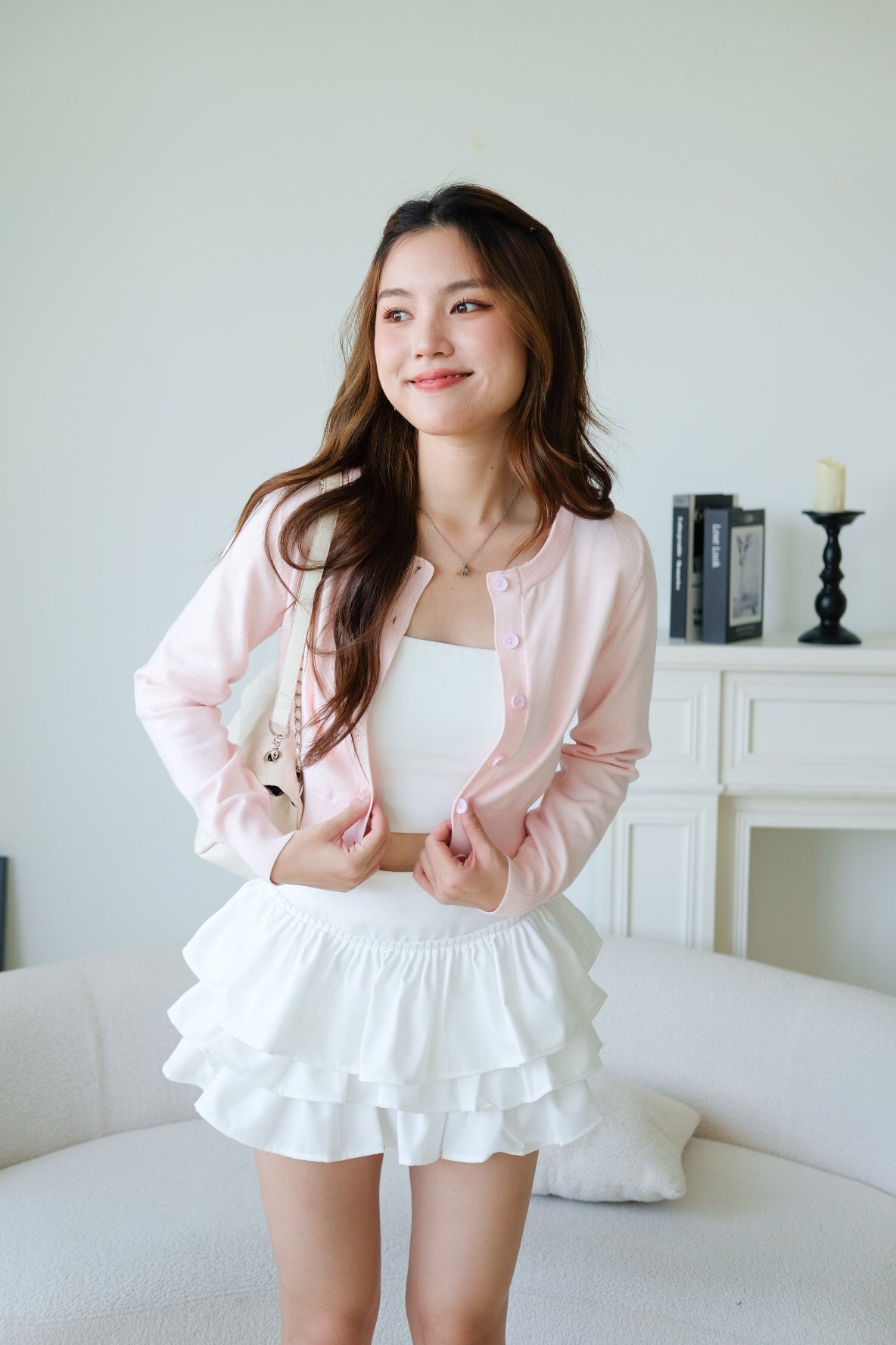 Dream Soft Cotton Cardigan (Baby Pink)