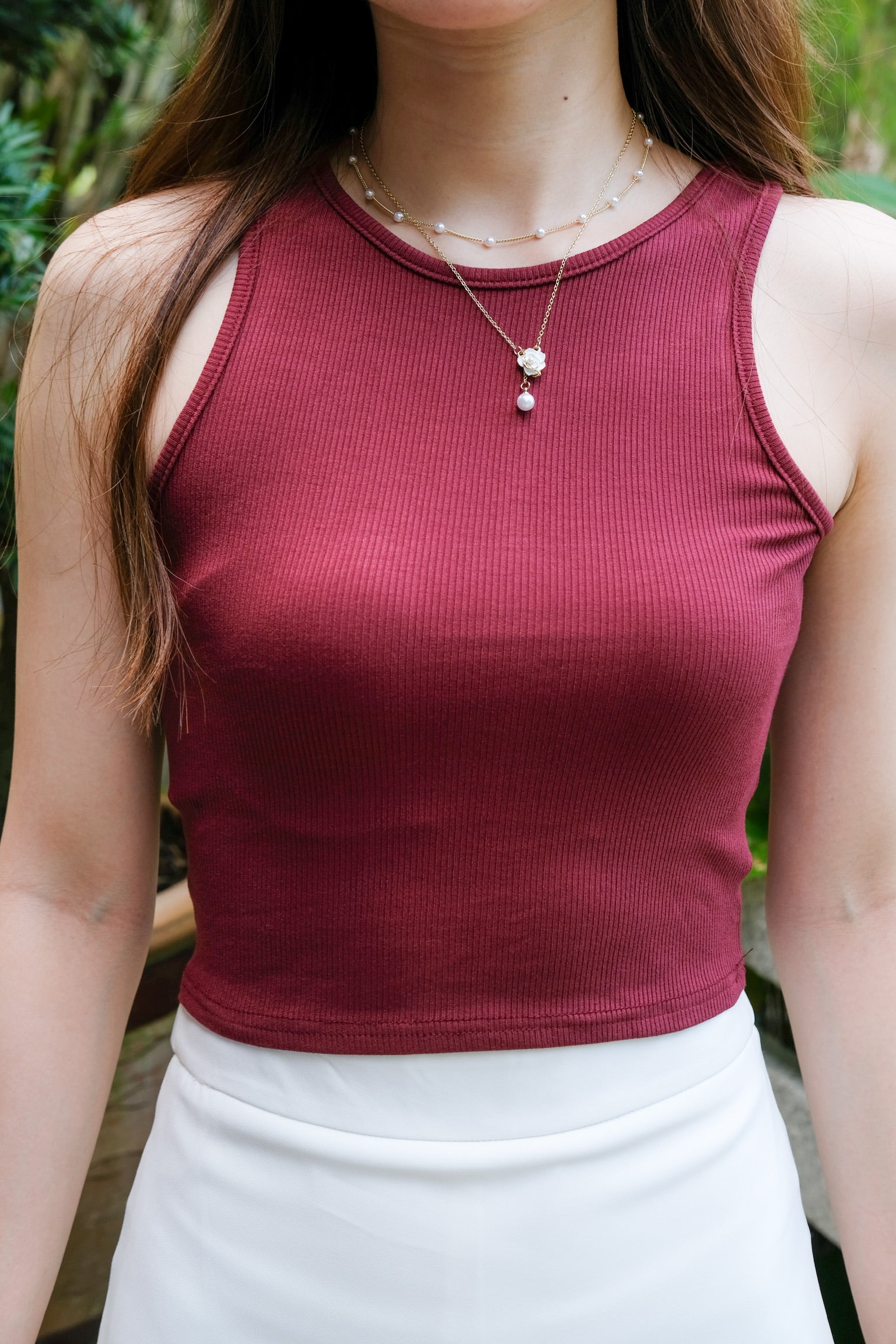 June Basic Halter Crop (Wine)