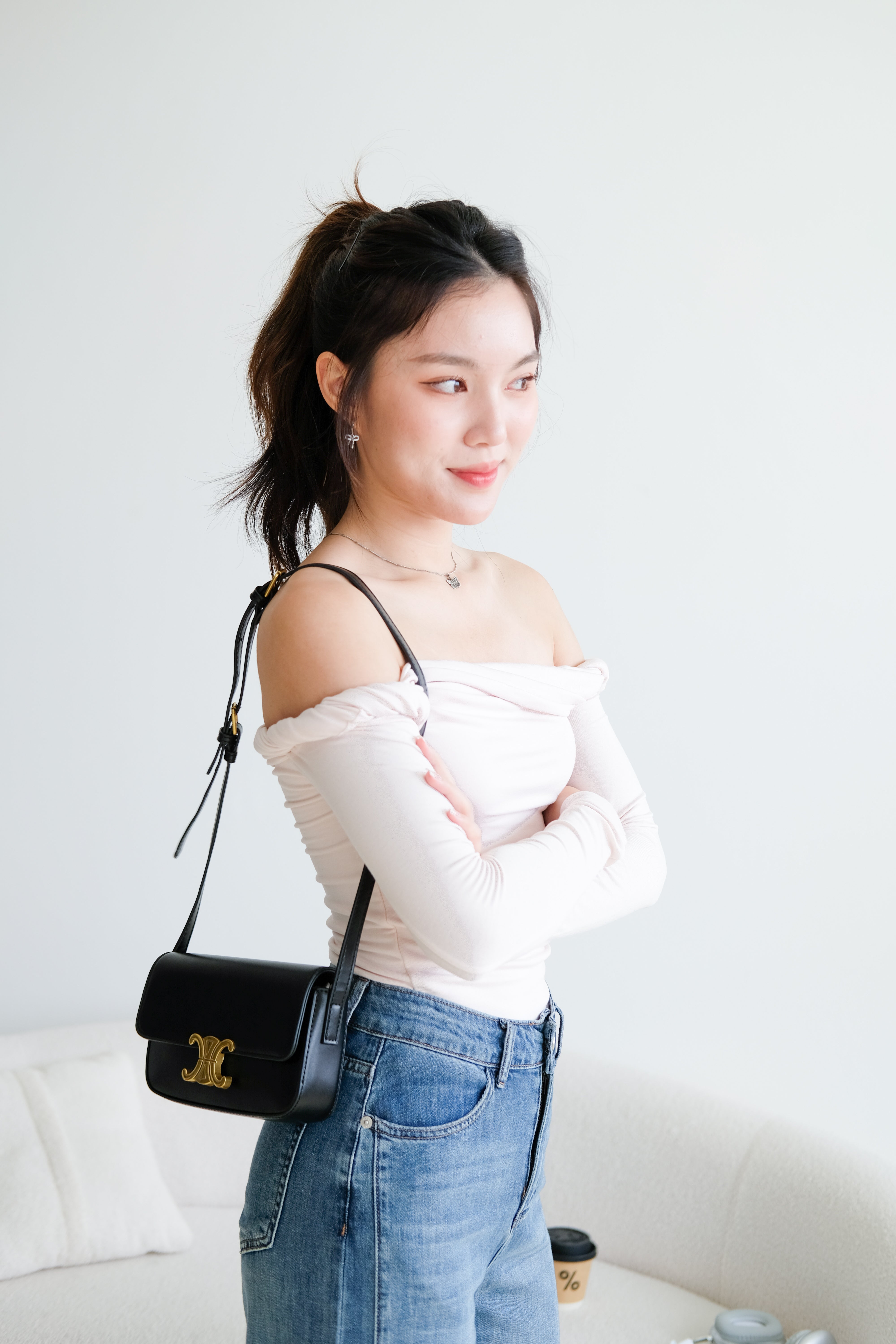 Level Up Twist Off Shoulder Top (Light Pink)