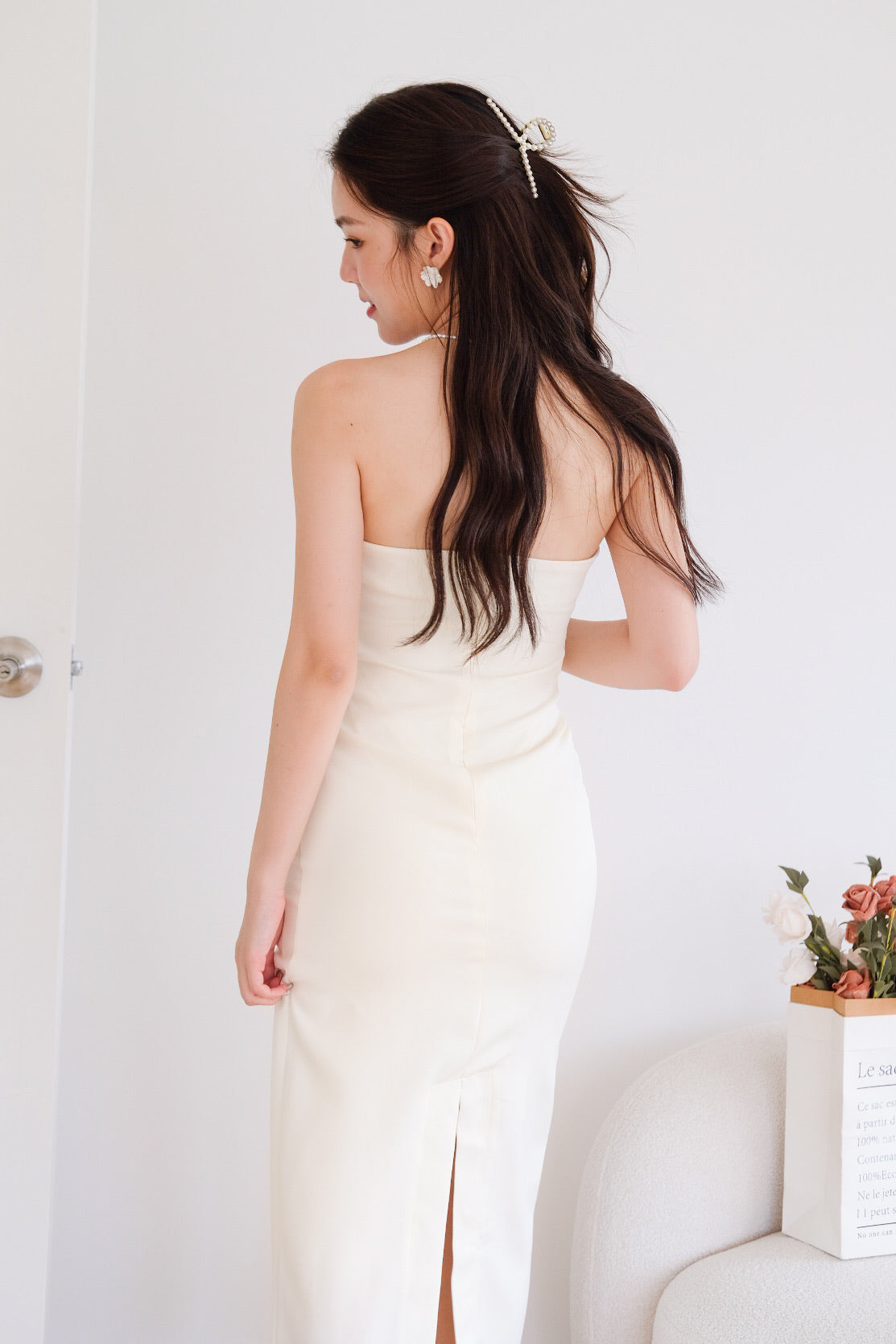 Whitney Tube Maxi Dress (Cream)