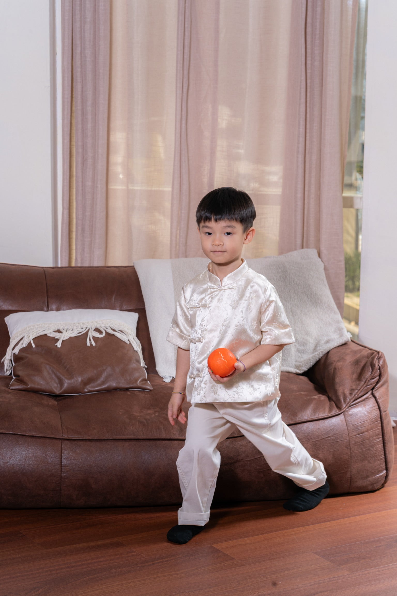 [ETA 15-21 Jan] 花禧团圆 Spring Reunion Boy Samfu (Cream)