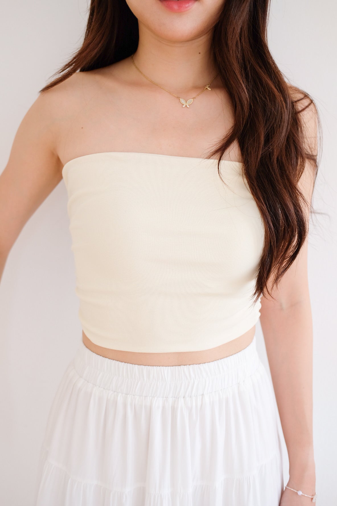 Obsession Tube Crop Top (Light Yellow)  [ETA 9 Jul]
