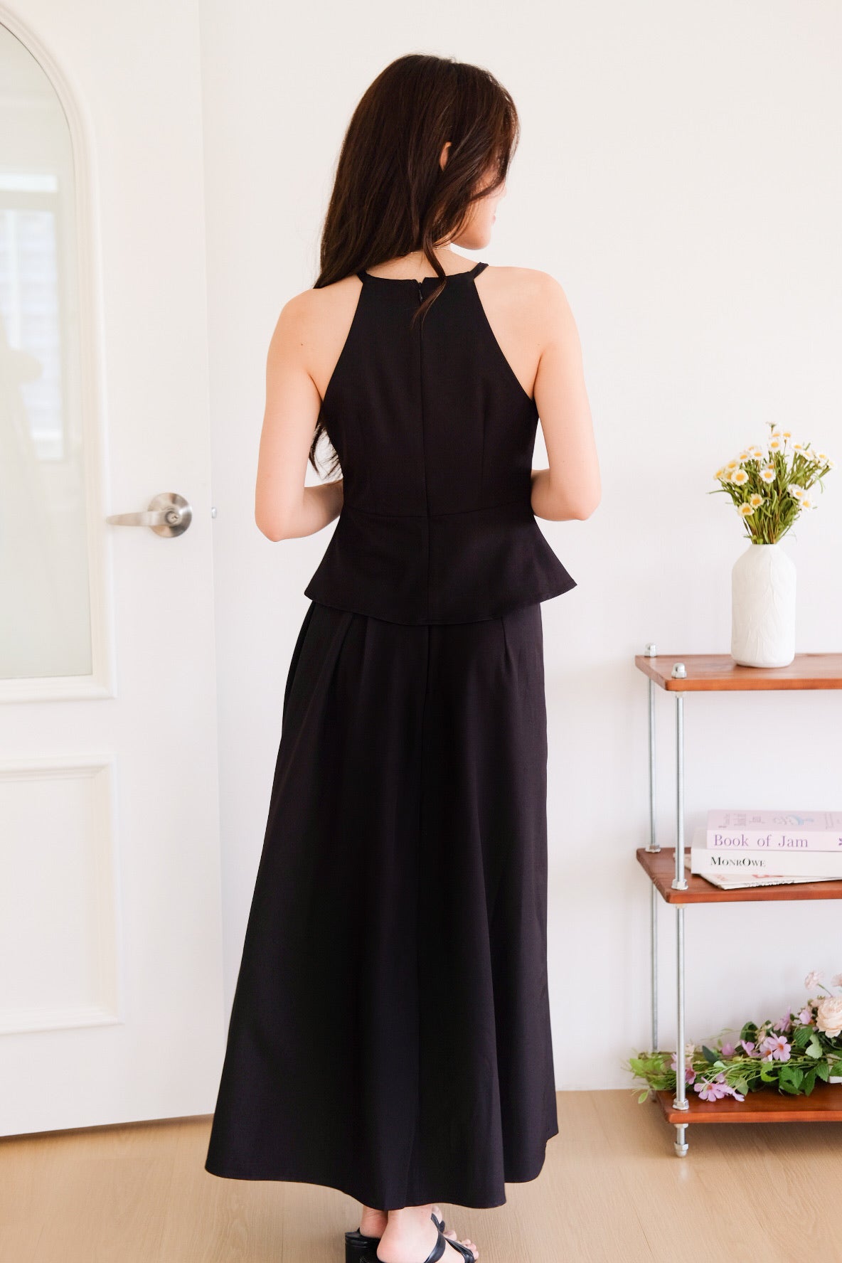 Agnes Halter Maxi Set (Black)