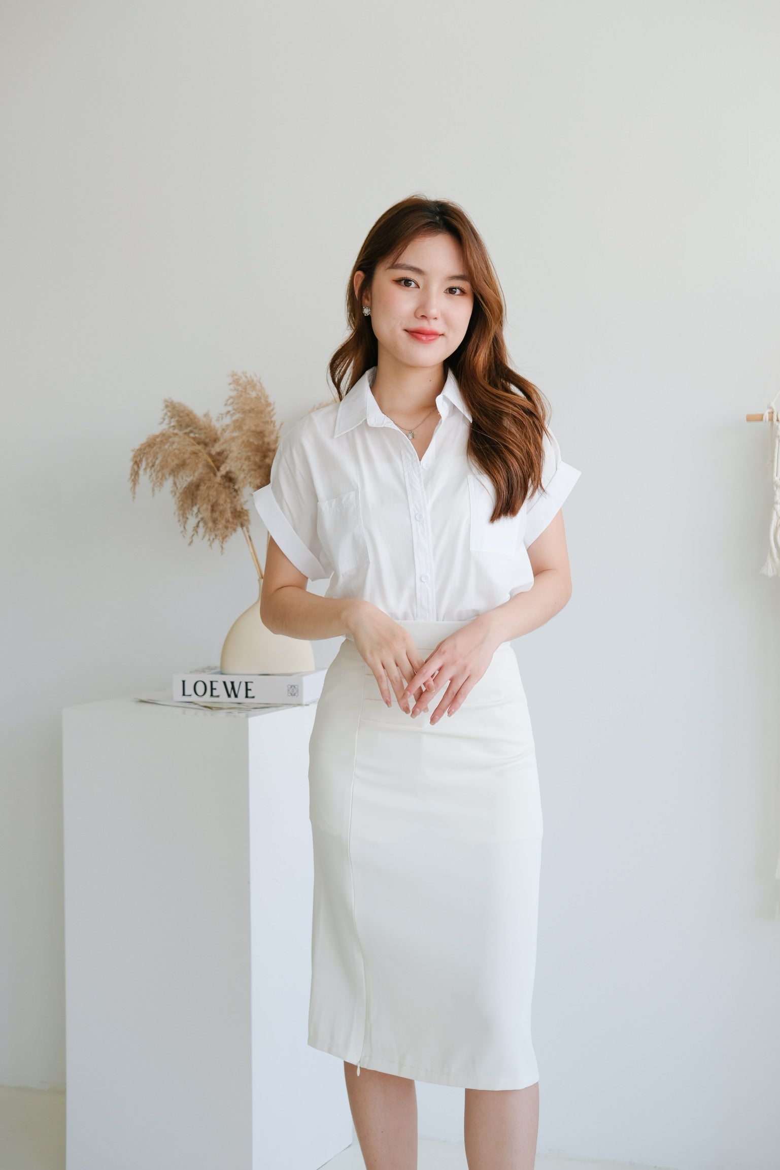 Eunji Korean Blouse (White)