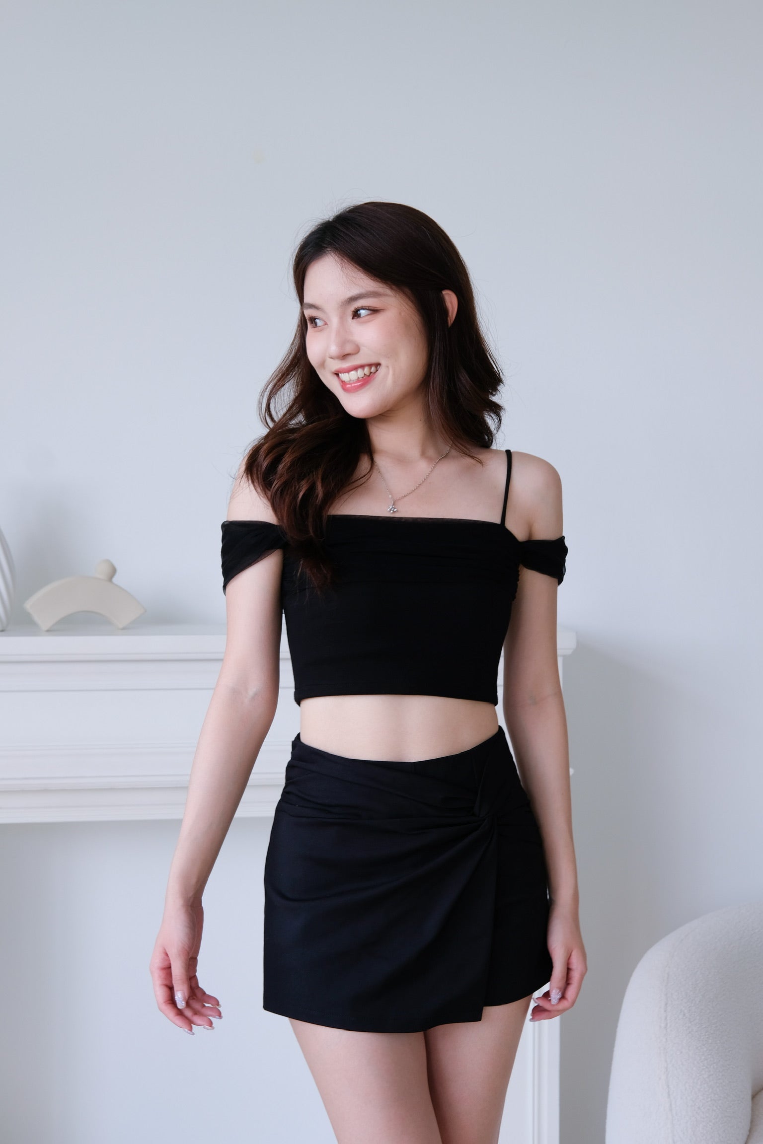 Macy Twist Knot Skort (Black)