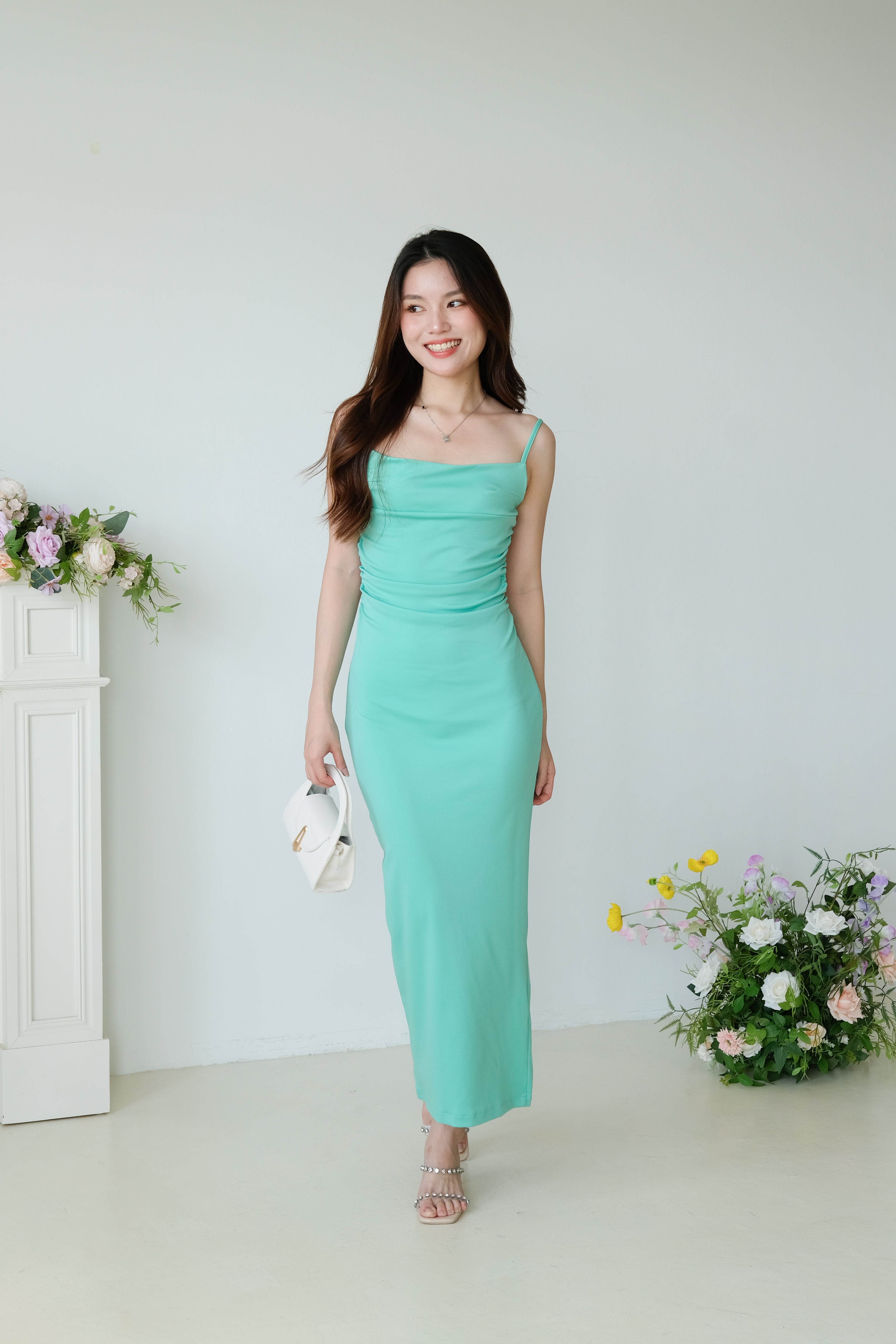 Xena Bareback Bodycon Dinner Dress (Pine Green) Xena Bareback Bodycon Dinner Dress (Pine Green)
