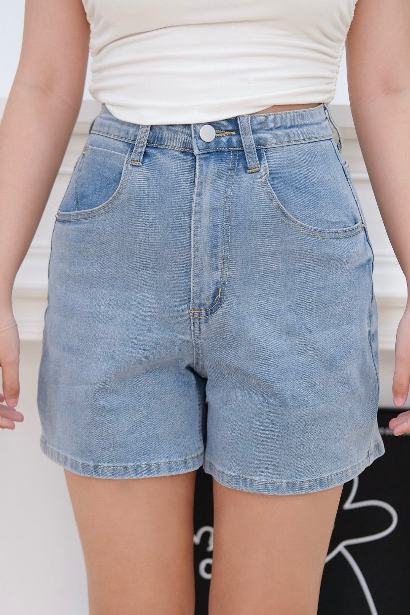 Light Blue Denim Shorts