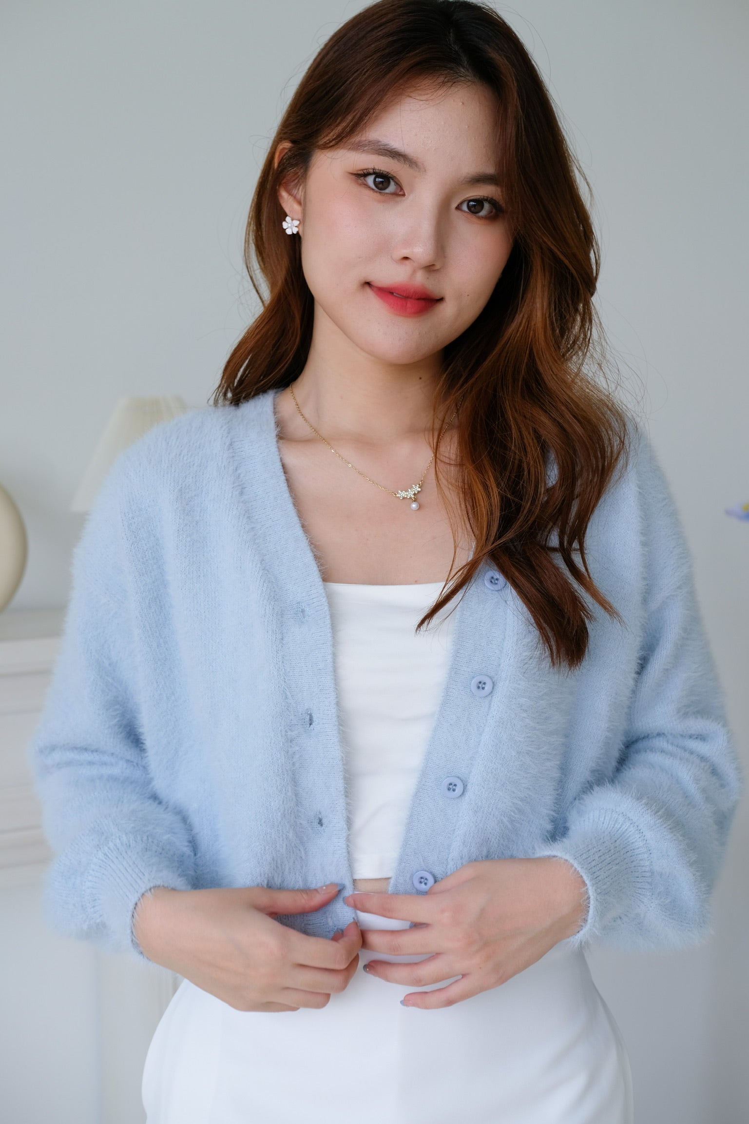 Emely Furry Outerwear (Sky Blue)